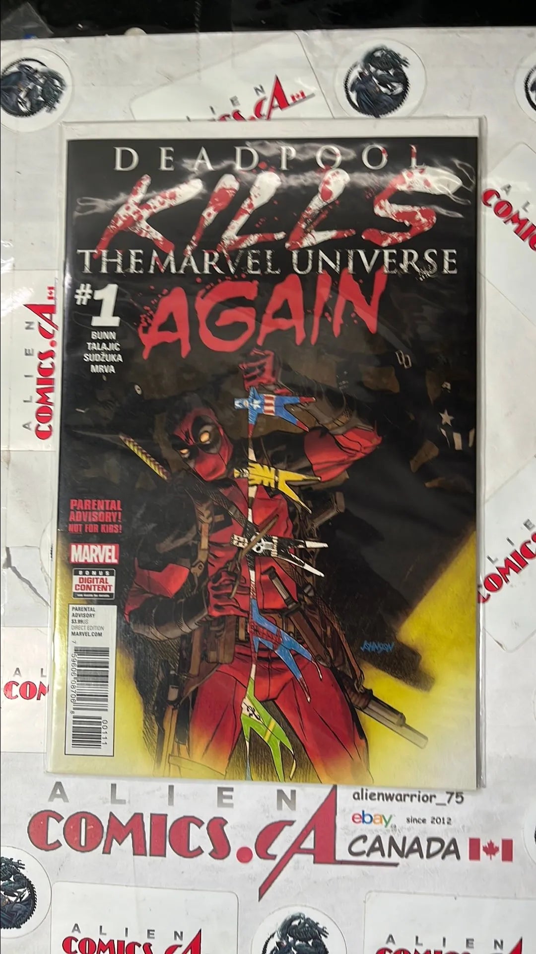 Deadpool: Kills the Marvel Universe Again (#1 Marvel 2017 Deadpool Cutting Sick Figures of Super-heroes NM)