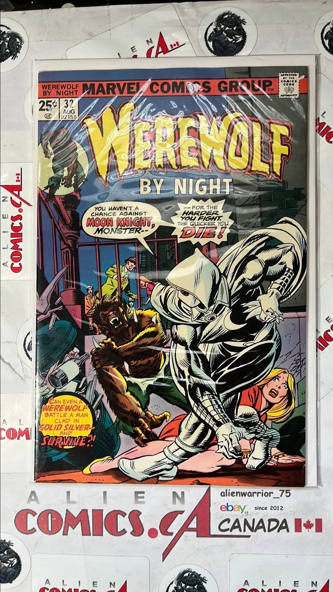 Werewolf by Night (#32 25¢ Cover 1st app. Moon Knight FN/VF)