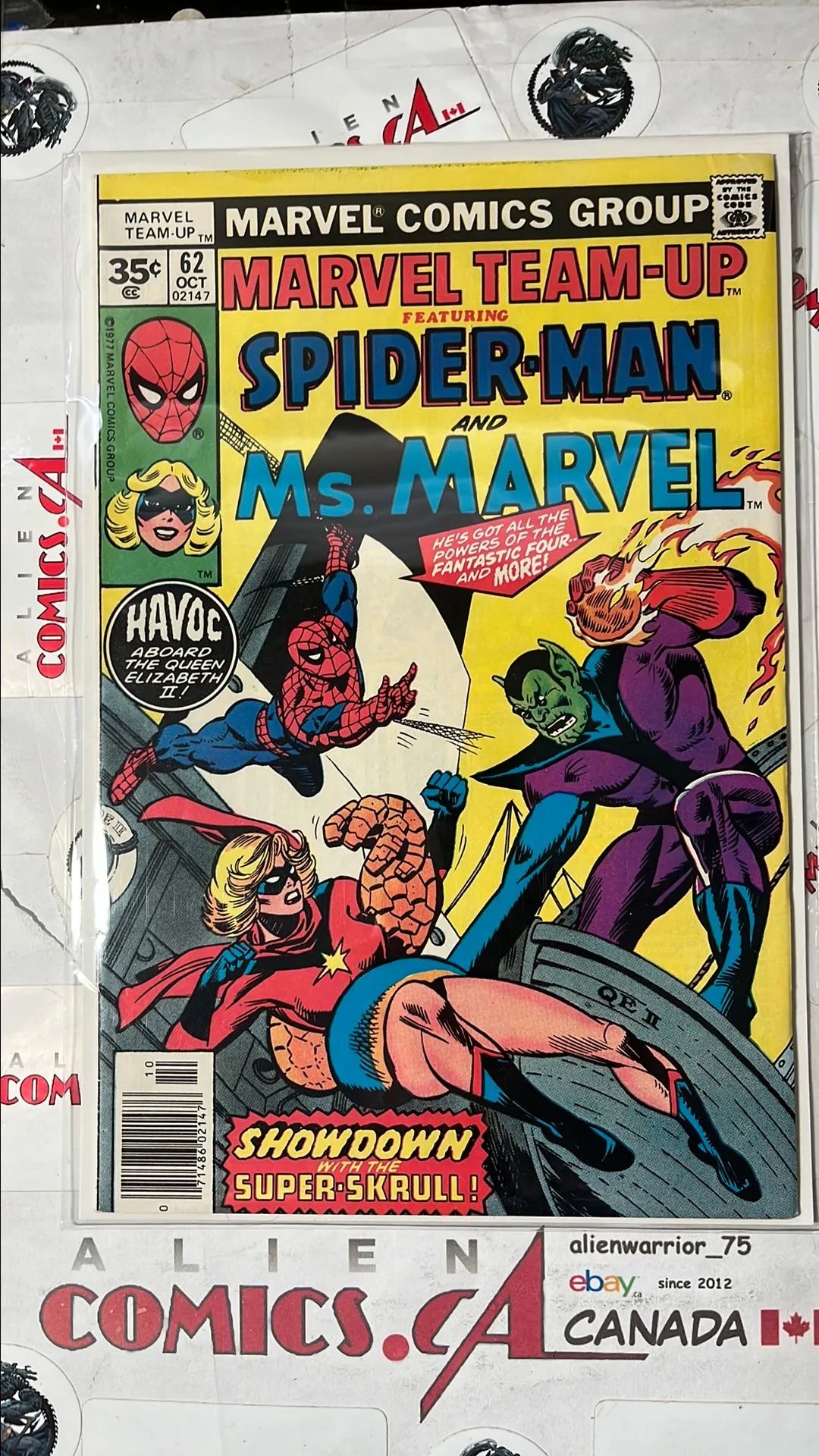 Marvel Team-Up (#62 Spider-man & Ms. Marvel 35¢ price variant HTF FN+)