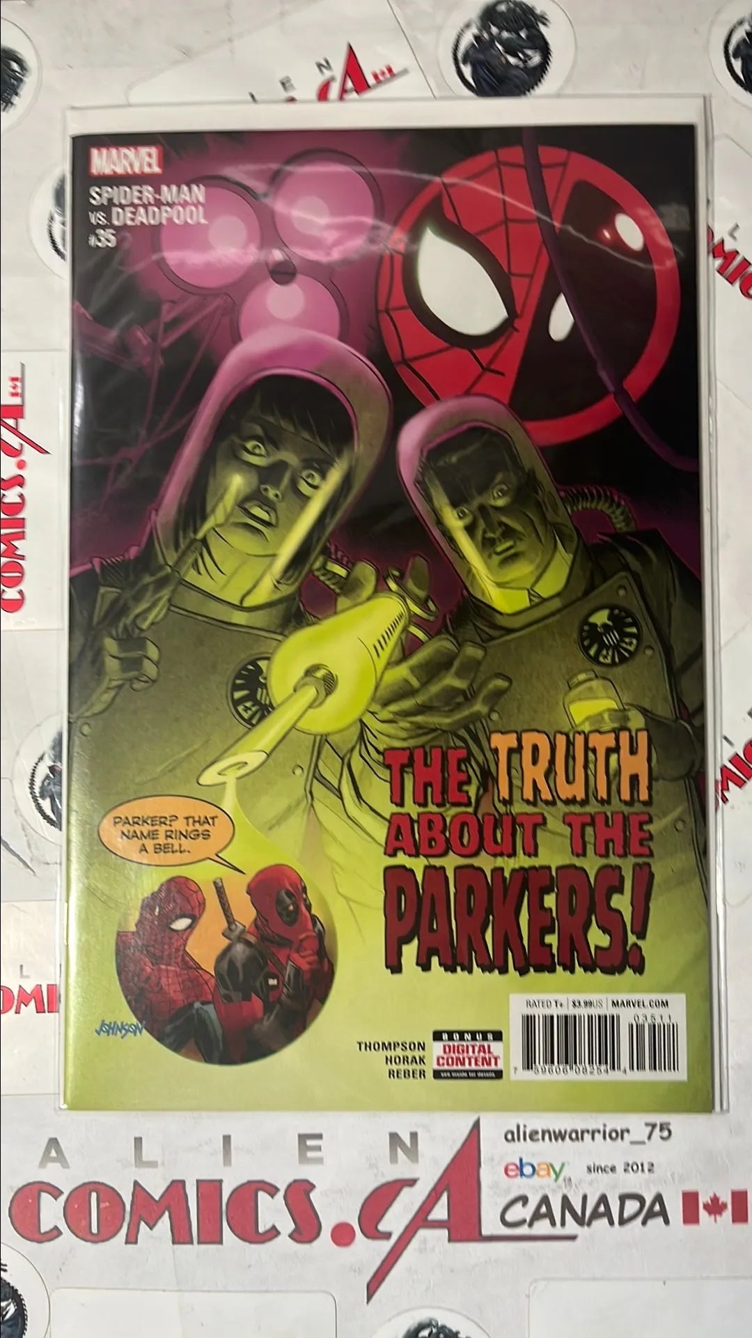 Spider-man vs. Deadpool (#35 Marvel 2018 The Truth About the Parkers! NM)