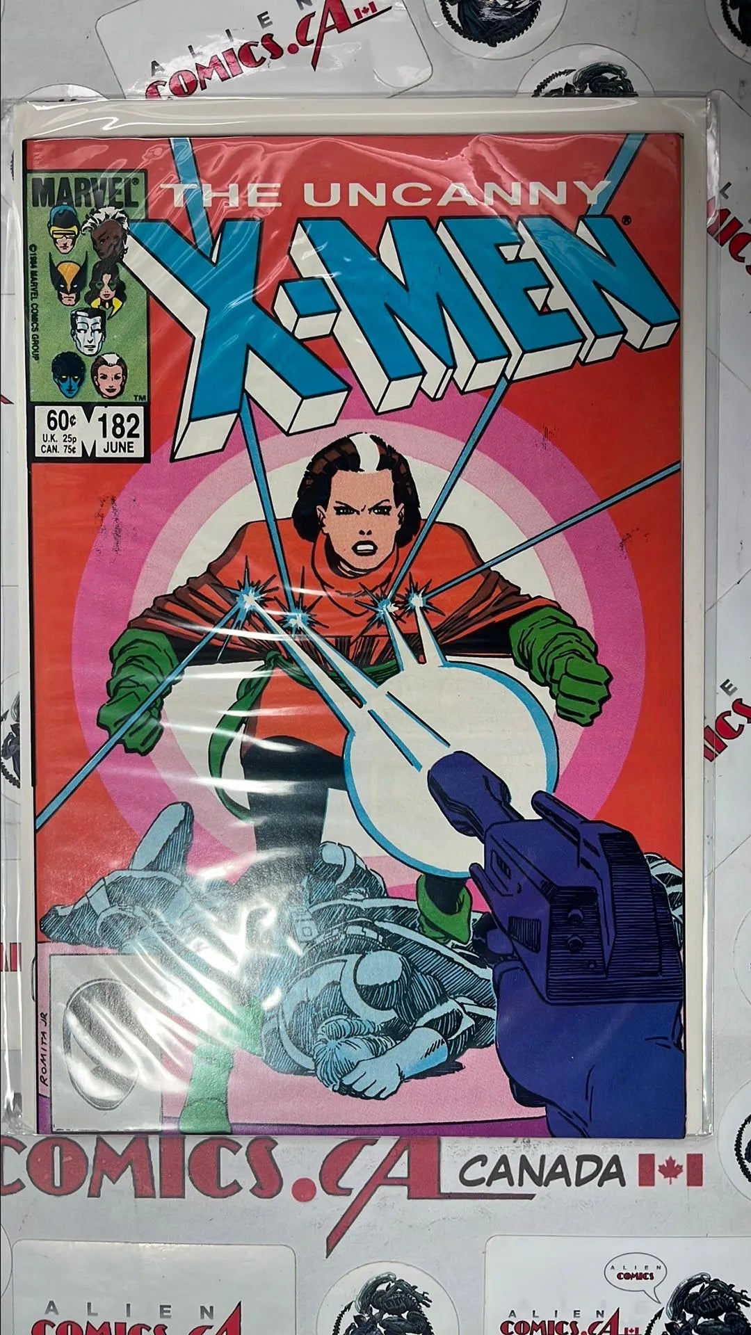 Uncanny X-men (#182 Direct Edition Rogue Deflecting Blasts VF)