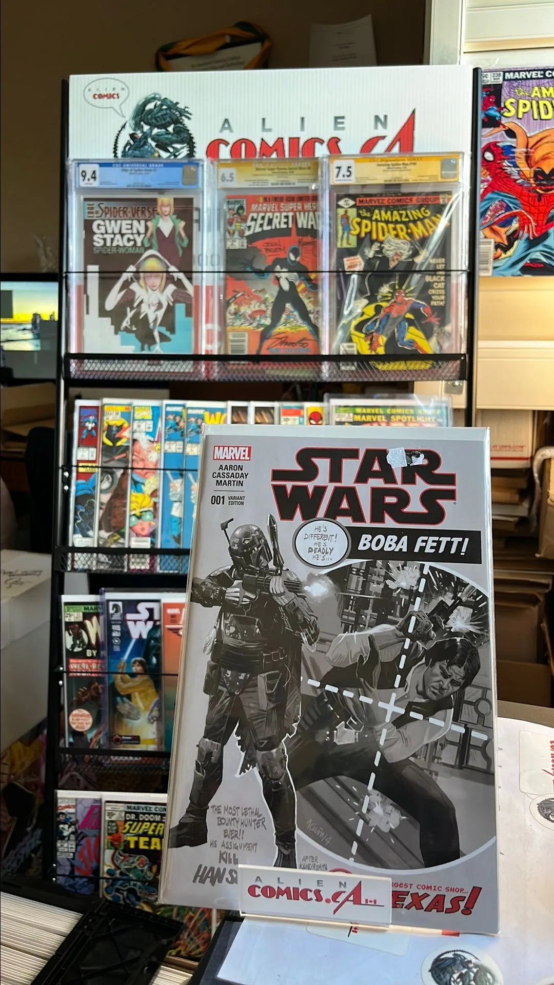 Star Wars (#1F Marvel 2015 Heroes and Fantasies Boba Fett ASM 129 Homage Daniel Acuna Sketch Variant HTF NM)