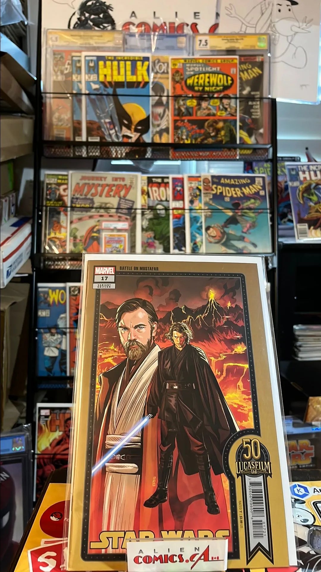Battle on Mustafar (Star Wars #17 50th Lucasfilm Anniversary Variant NM)