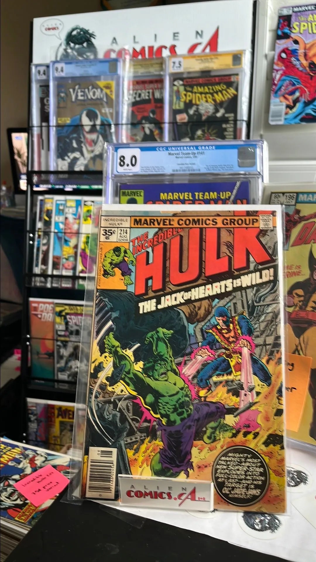 Incredible Hulk (#214 35¢ price variant Jack of Hearts app. HTF VG)