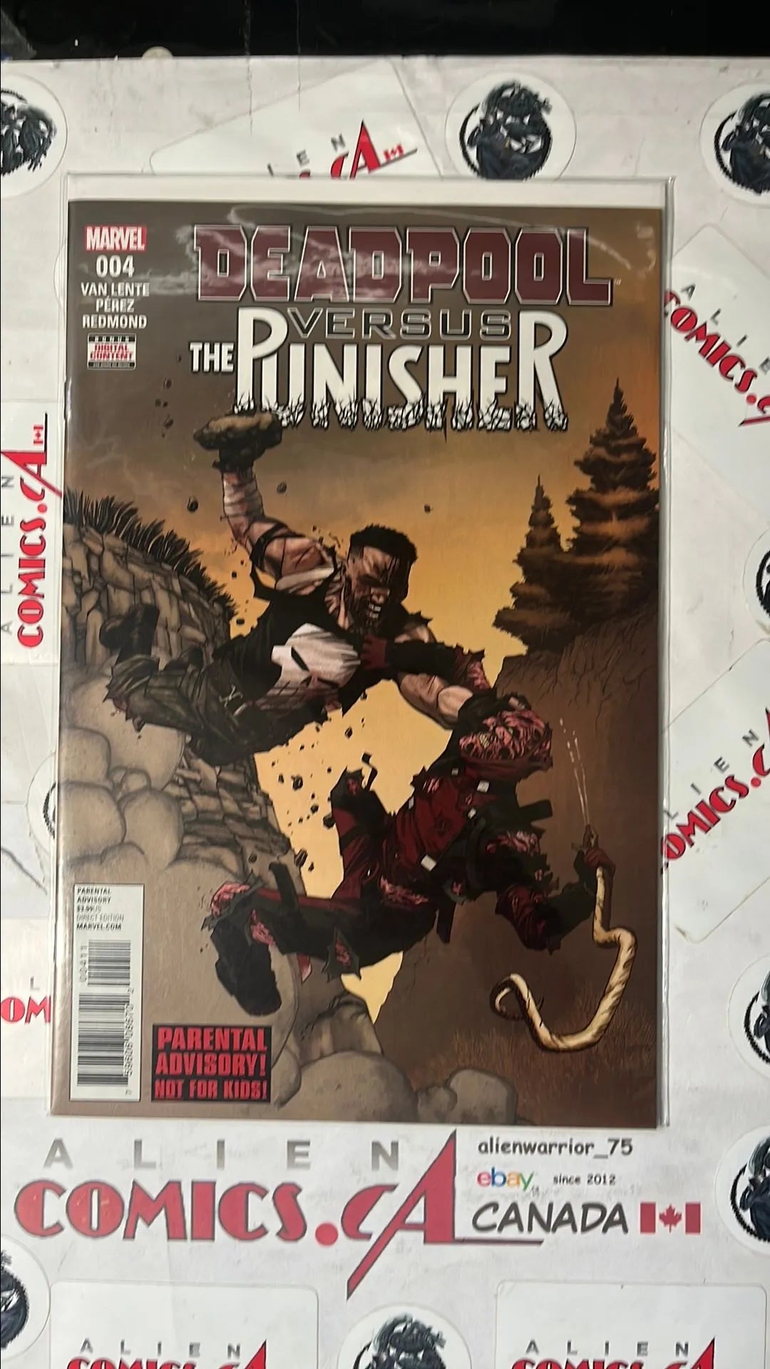 Deadpool versus The Punisher (#4 Marvel 2017 Battle Over A Cliff NM)
