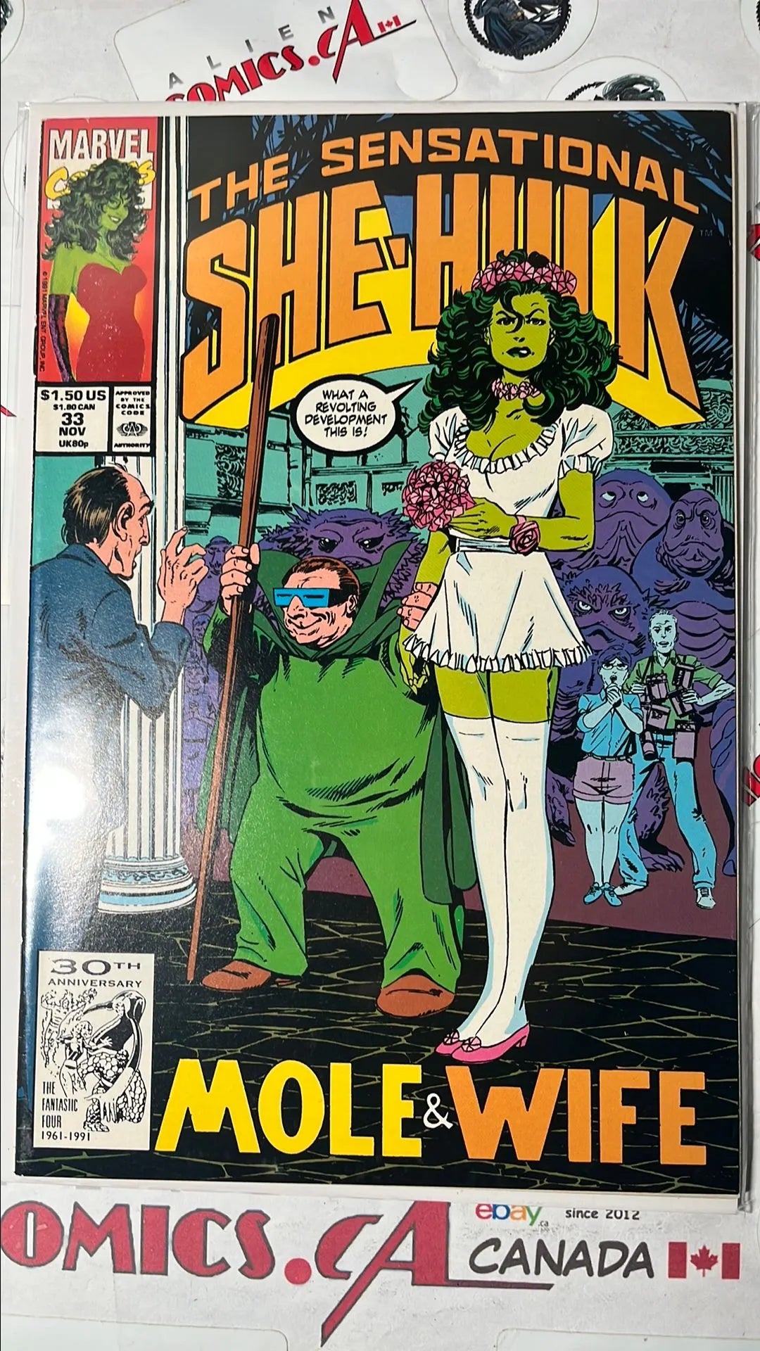 Sensational She-Hulk (#33 Marvel 1991 John Byrne Mole & Wife VF+)