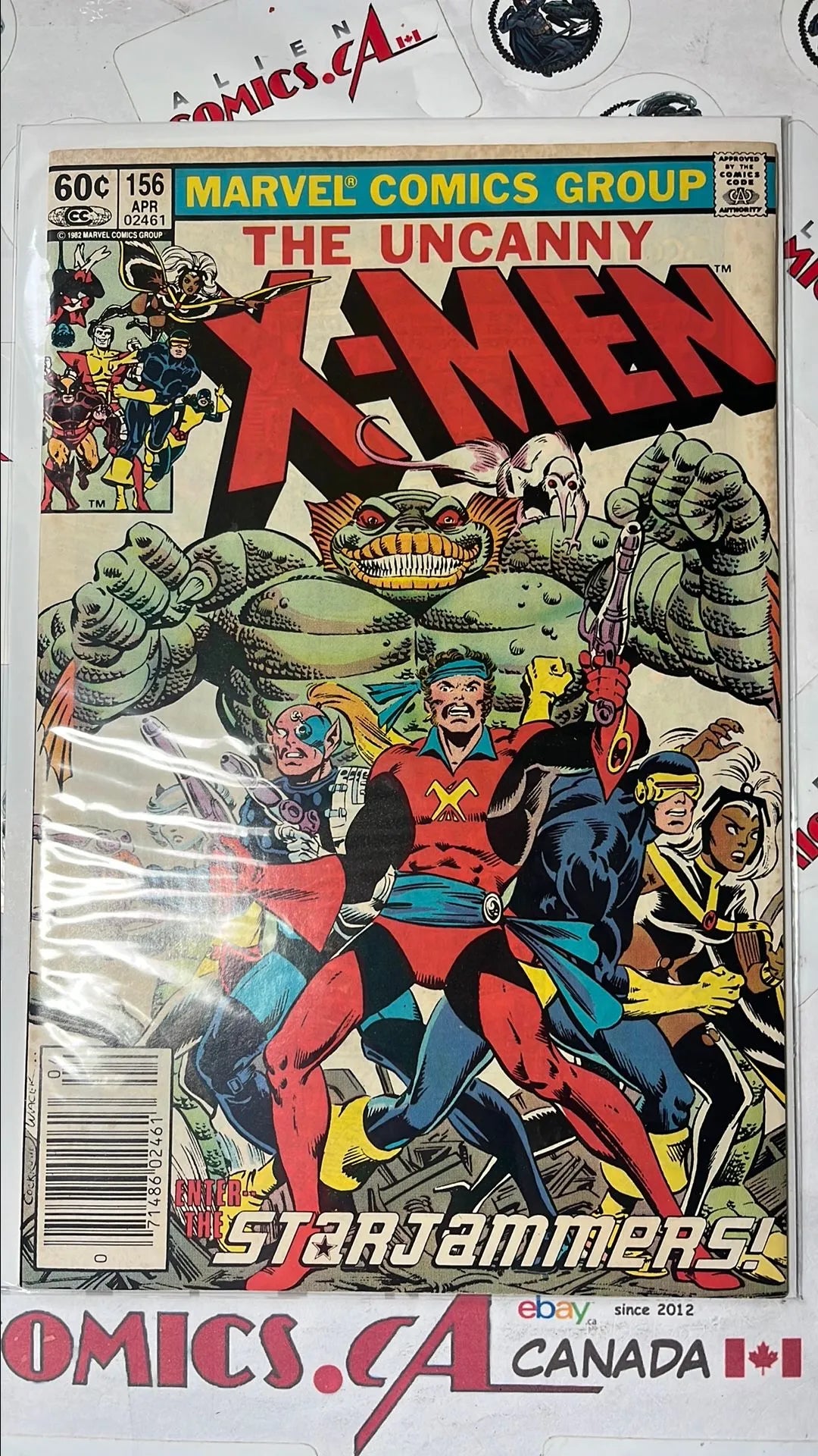 Uncanny X-men (#156 Newsstand Edition Origin of Corsair 1st app. The Acanti ancient alien race of space whales VF)