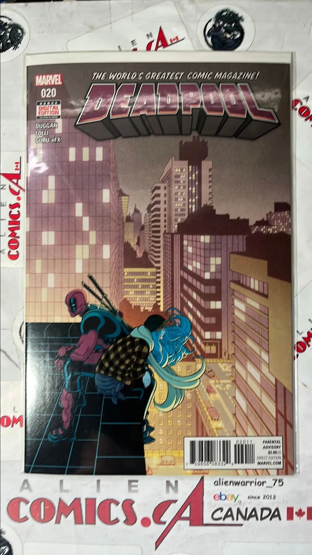 Deadpool (#20 Marvel 2016 Resting on Top of Skyscraper NM)
