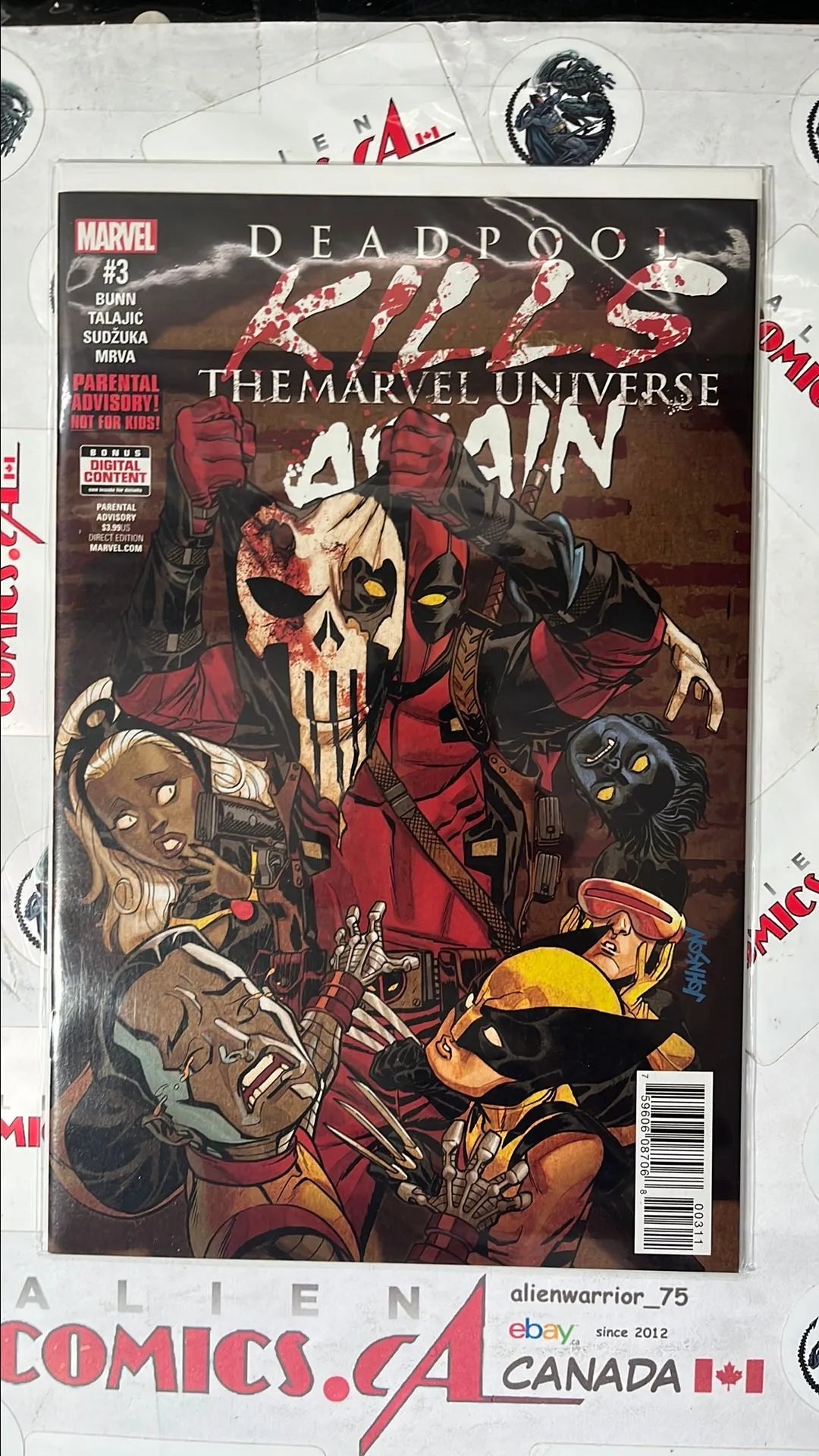 Deadpool: Kills the Marvel Universe Again (#3 Marvel 2017 Deadpool Holding Punisher's T-Shirt NM)