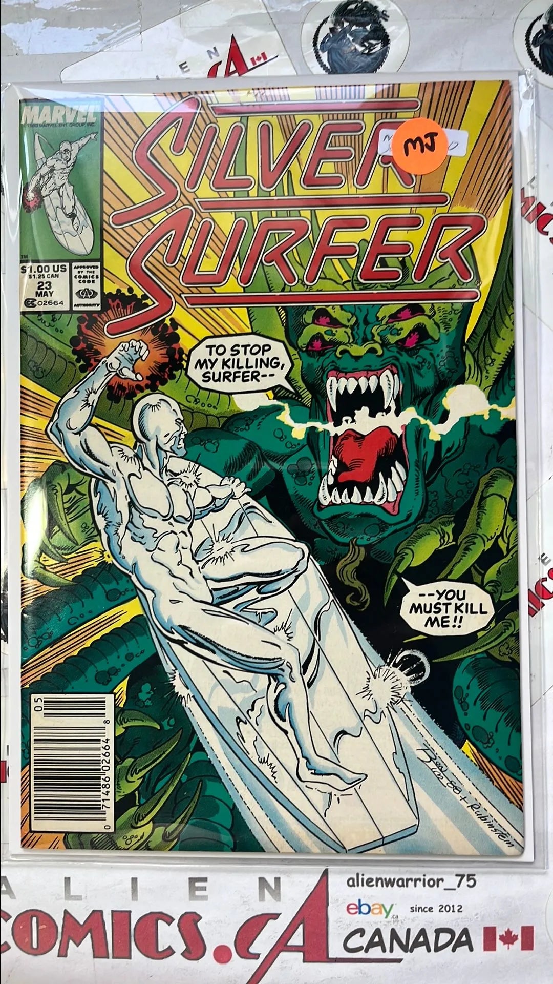 Silver Surfer (#23 Newsstand Edition Mark Jewelers Insert VF)