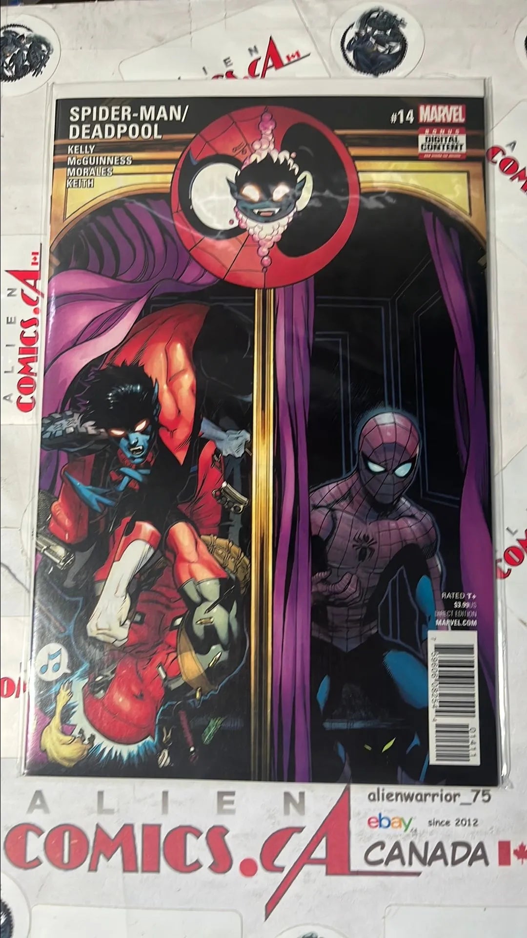 Spider-man vs. Deadpool (#14 Marvel 2017 Nightcrawler app. NM)