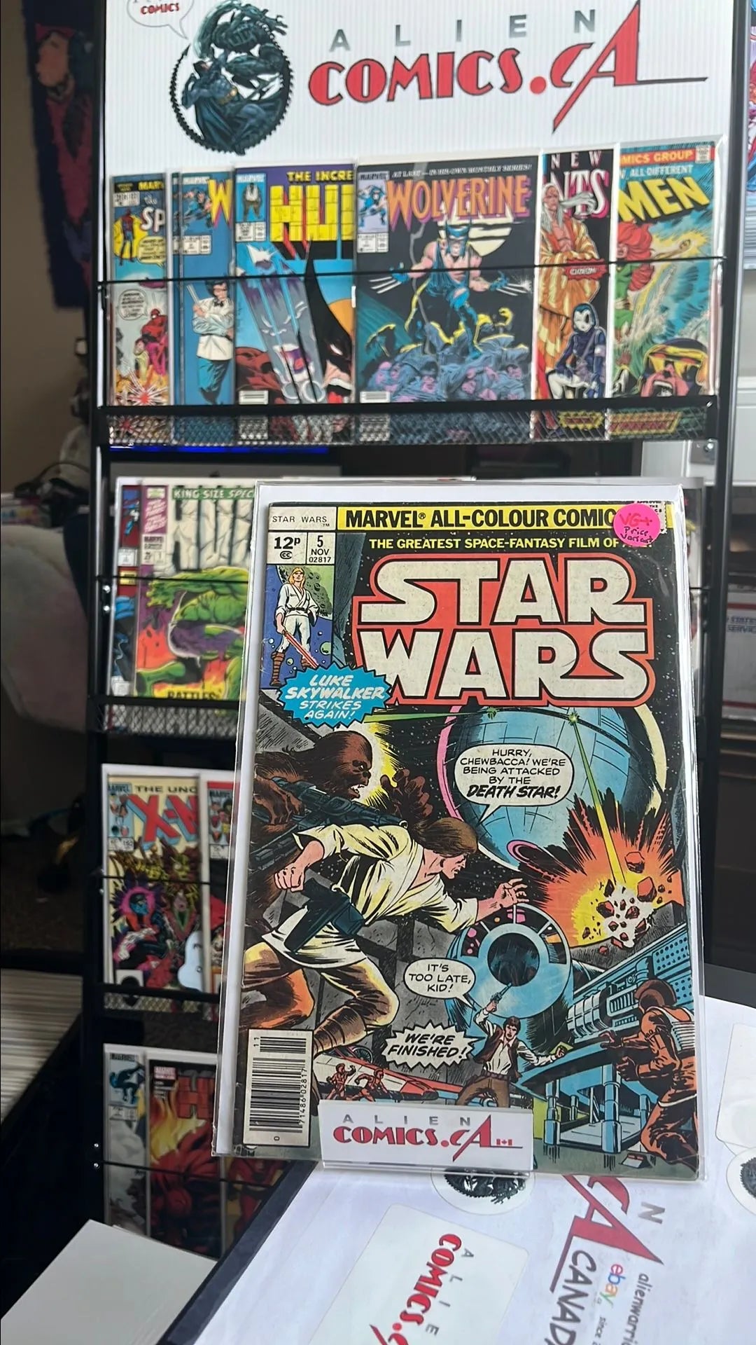 Star Wars (Marvel 1977 12p UK Price Variant #5 VG+)