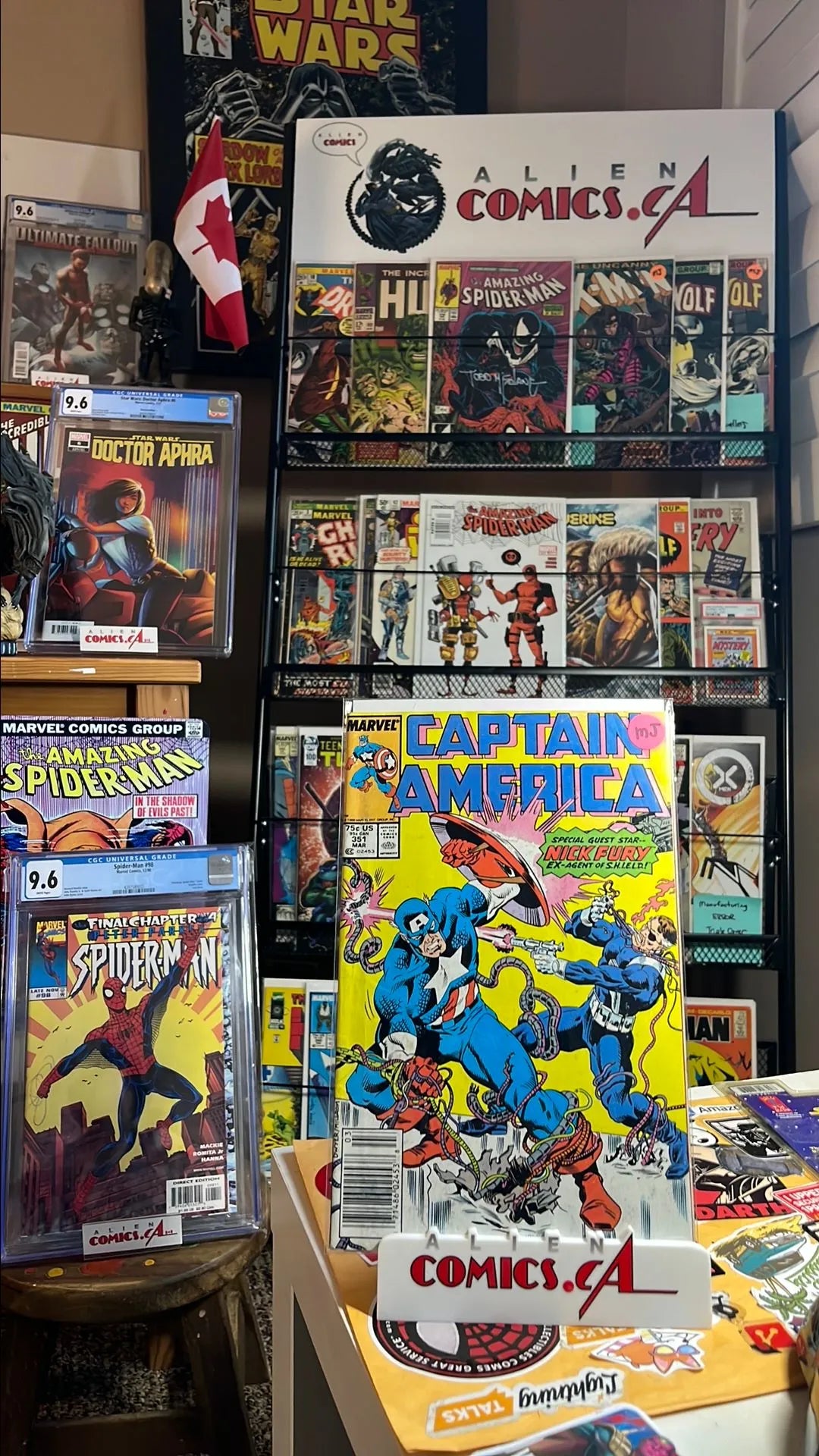 Captain America (#351 Newsstand Edition Mark Jewelers Insert FN)
