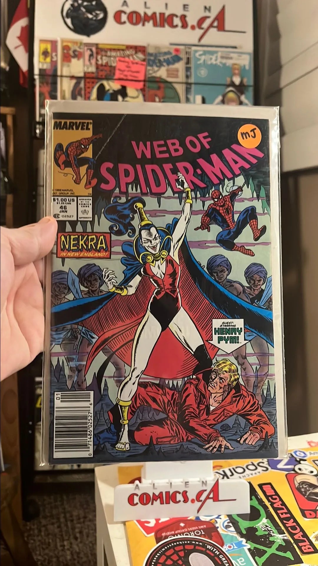 Web of Spider-man (#46 Newsstand Edition Mark Jewellers Insert FN)