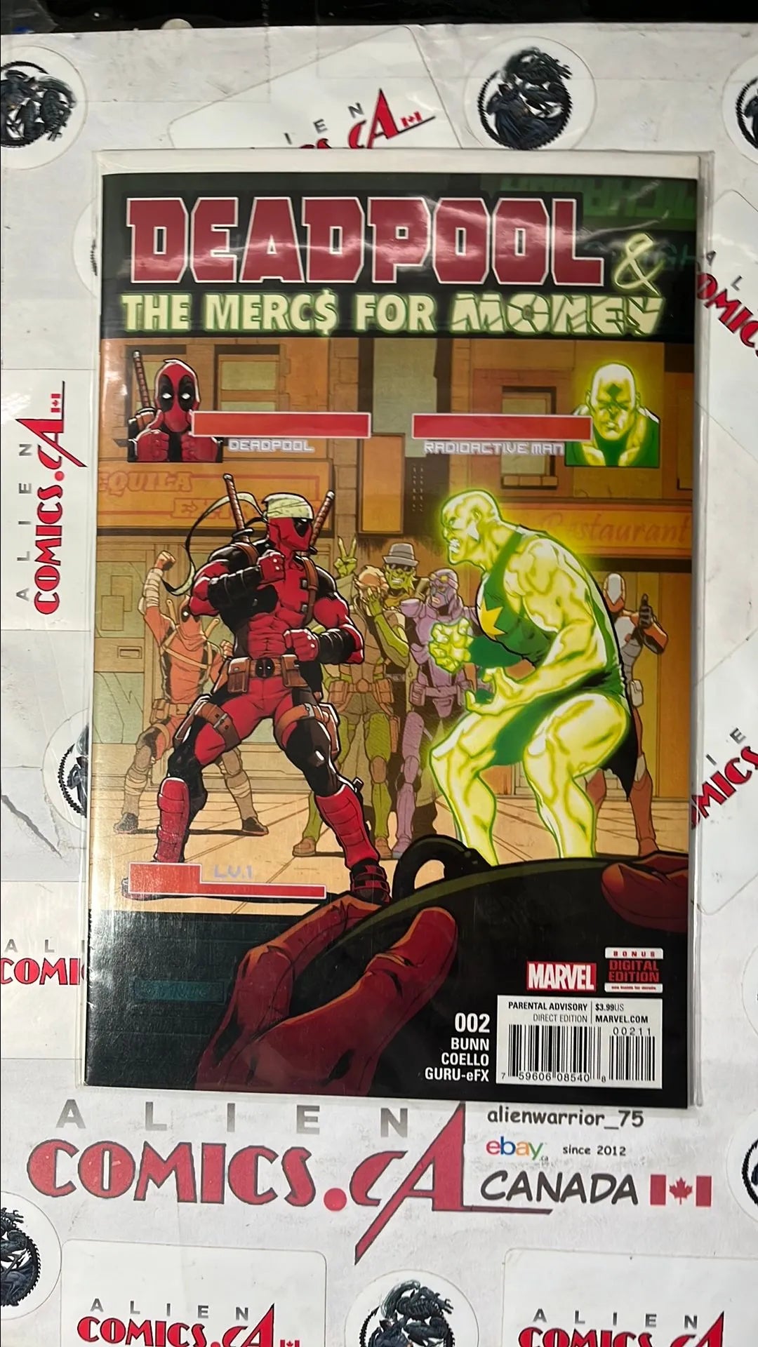 Deadpool & The Mercs for Money (#2 Marvel 2017 Shinobi Video Game Homage Cover Deadpool vs. Radioactive Man NM)