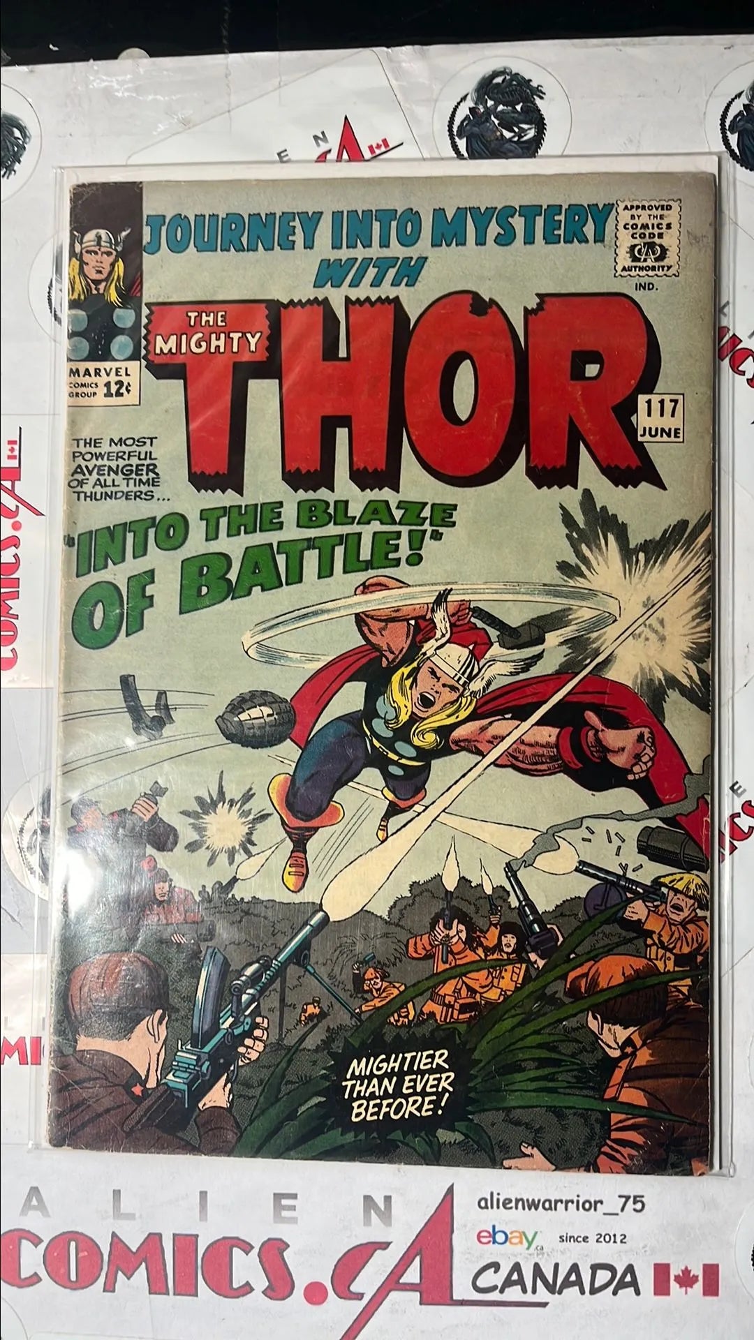 Journey into Mystery (#117 With The Mighty Thor: Into The Blaze of Battle 1st app. Odinsword The Over Sword of Asgard 2nd app. Kamila VG)