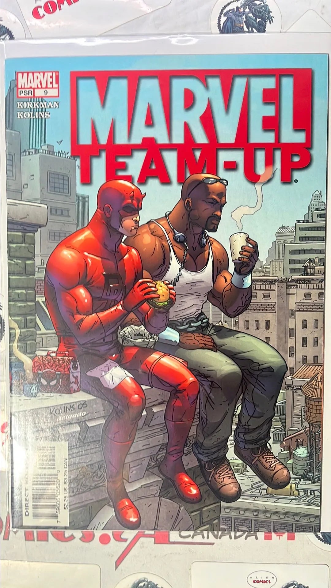 Marvel Team-up (#9 Marvel 2005 Daredevil & Luke Cage Power Man Construction on High Homage NM)