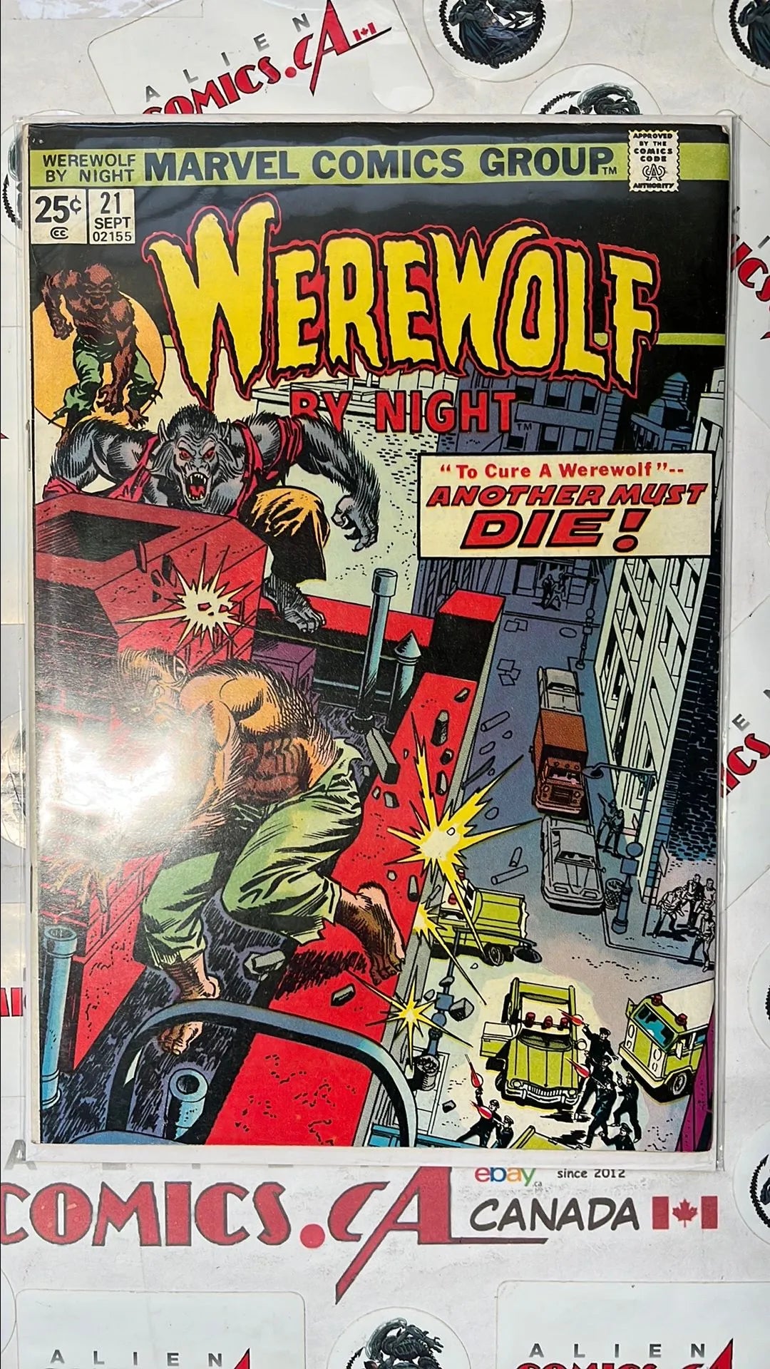 Werewolf by Night (#21 25¢ Cover To Cure a Werewolf, One Must Die! w/ MVS 72 The Lizard VG/FN)