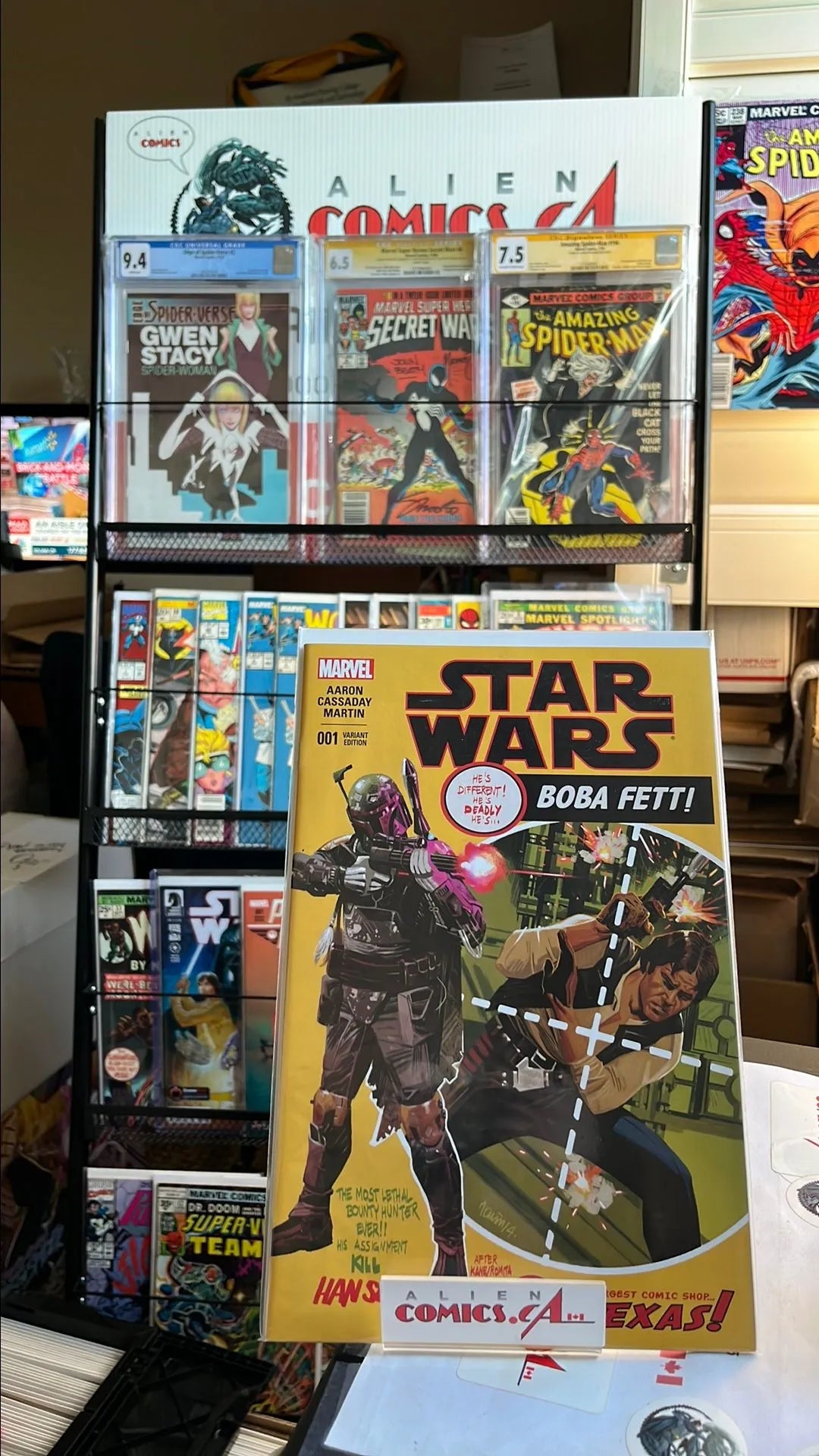 Star Wars (#1H Marvel 2015 Heroes and Fantasies Boba Fett ASM 129 Homage Daniel Acuna Variant HTF NM)