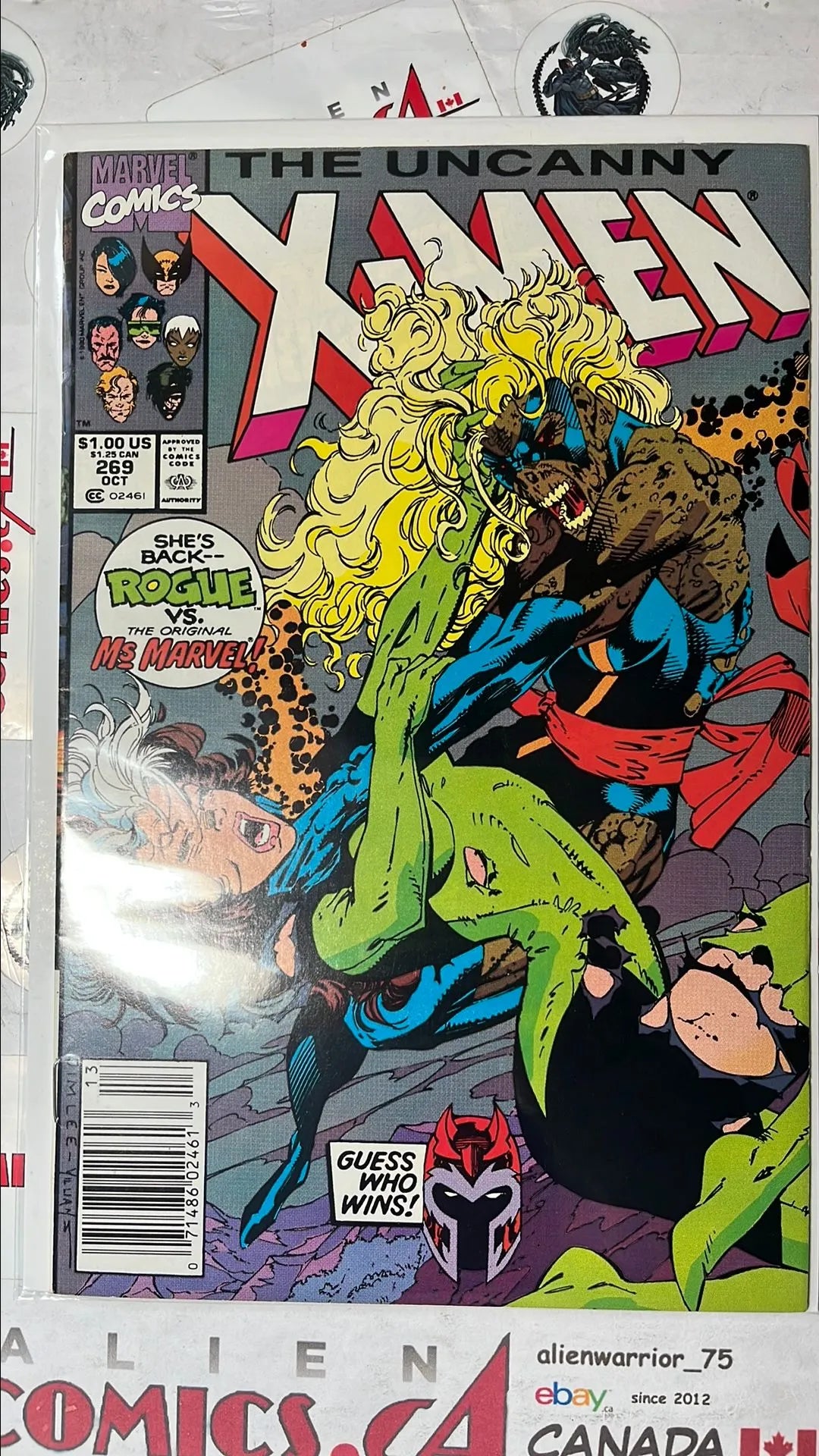 Uncanny X-men (#269 Newsstand Edition 1st app. Host Debut of Rogue's Savage Land Costume VF)