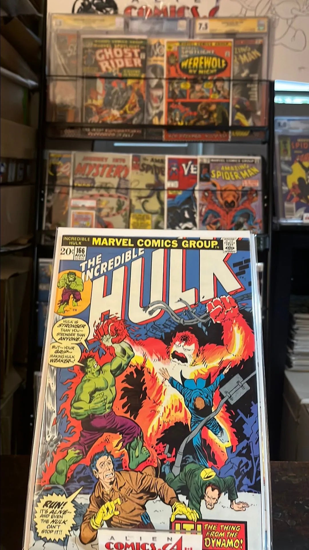Incredible Hulk (#166 Herb Trimpe 20¢ Cover Art IT! The Thing from the Dynamo 1st app. ZZZAX FN)