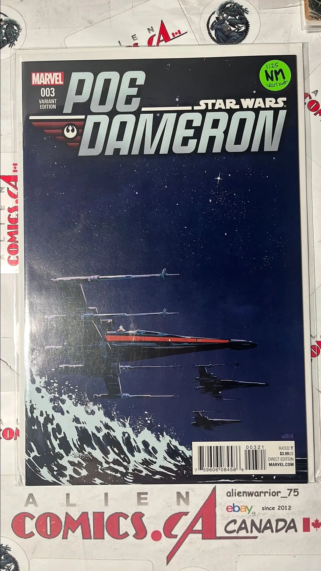 Poe Dameron (#3W Michael Walsh 1:25 Variant NM)