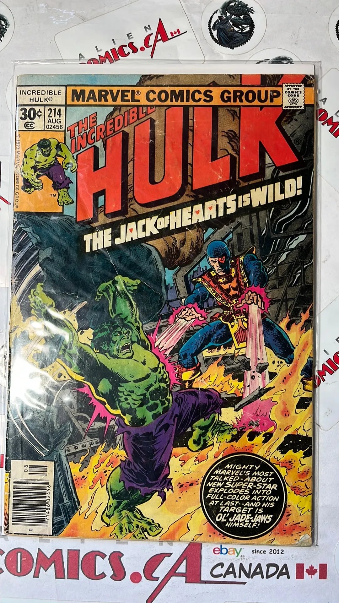 Incredible Hulk (#214 Jack of Hearts app. GD/VG)