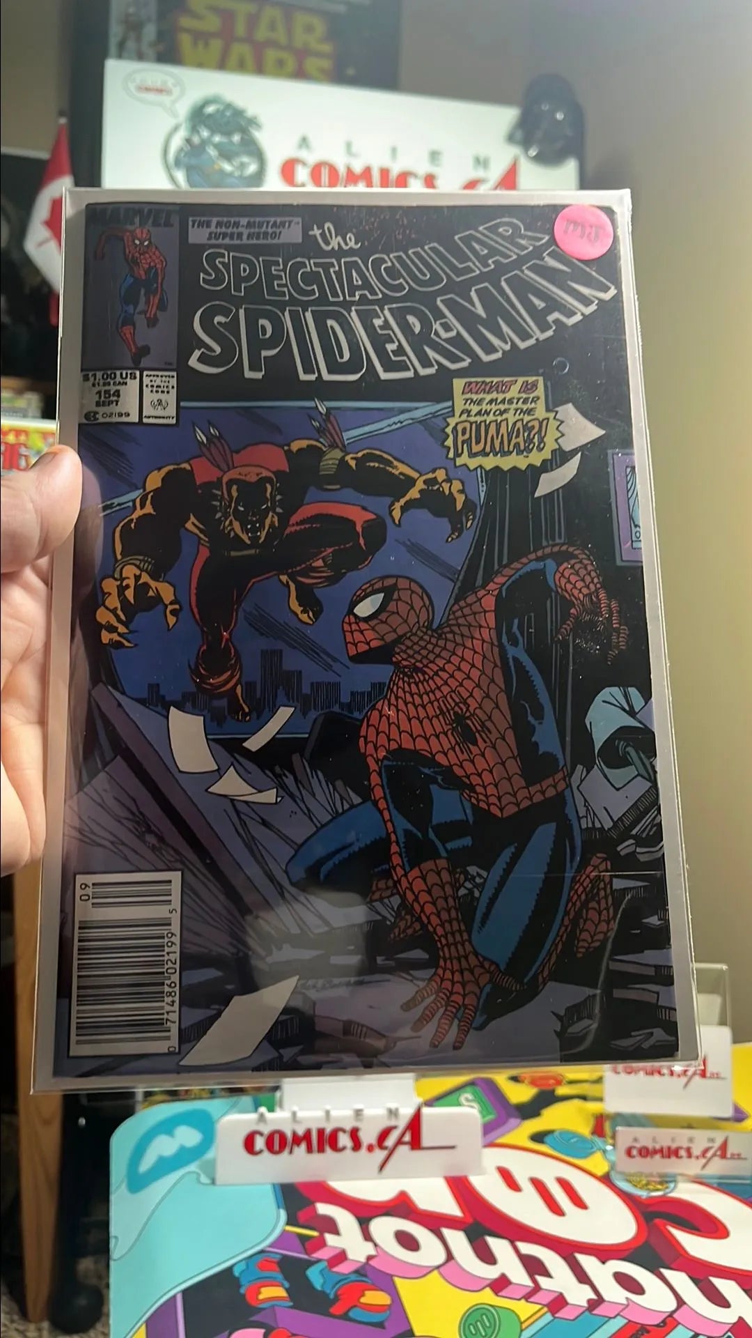 Peter Parker: The Spectacular Spider-man (#154 Newsstand Edition Mark Jewellers Insert Puma app. FN)
