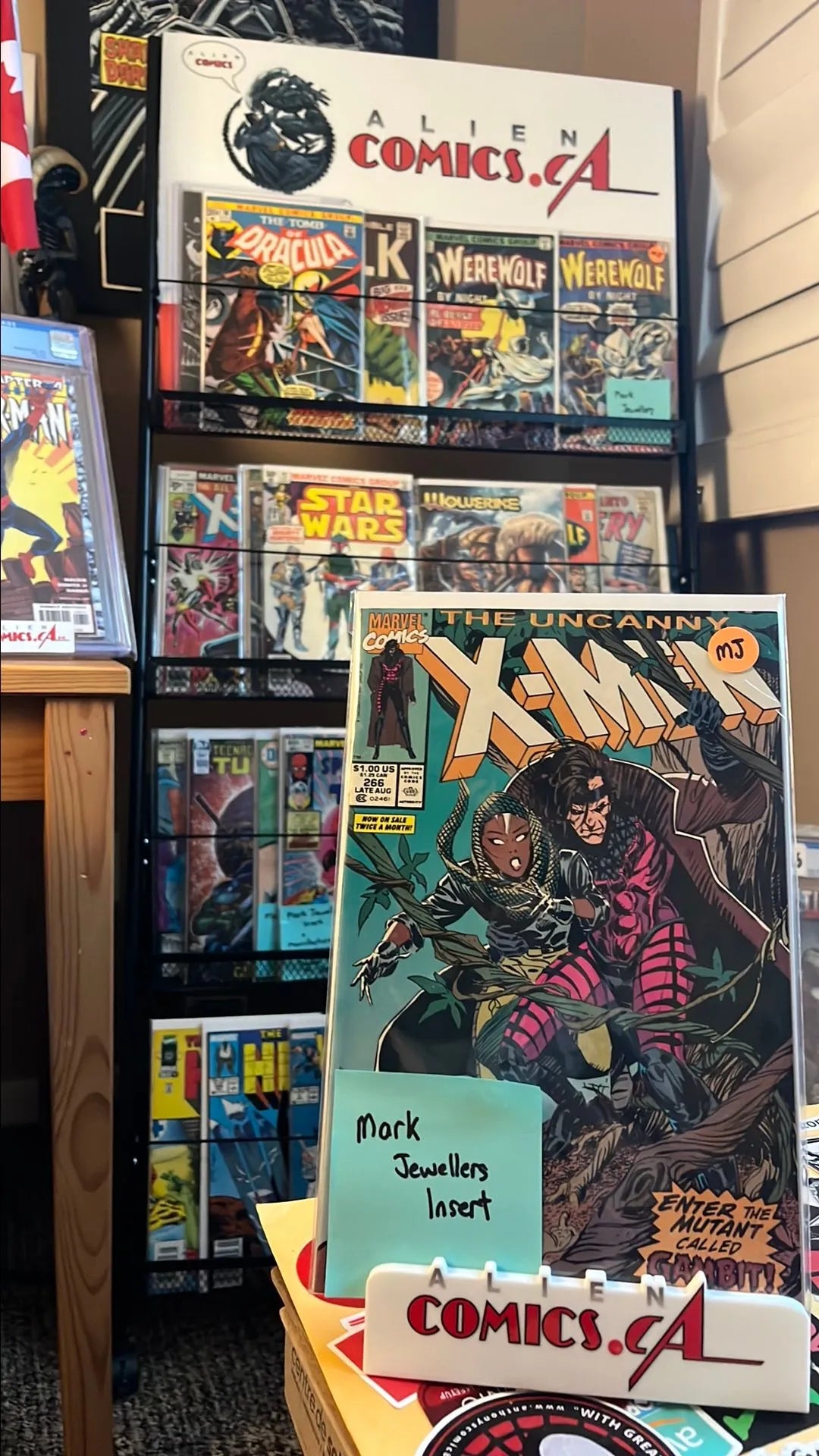 Uncanny X-men (#266 Newsstand Edition Mark Jewelers Insert 1st app. Gambit HTF VF+)