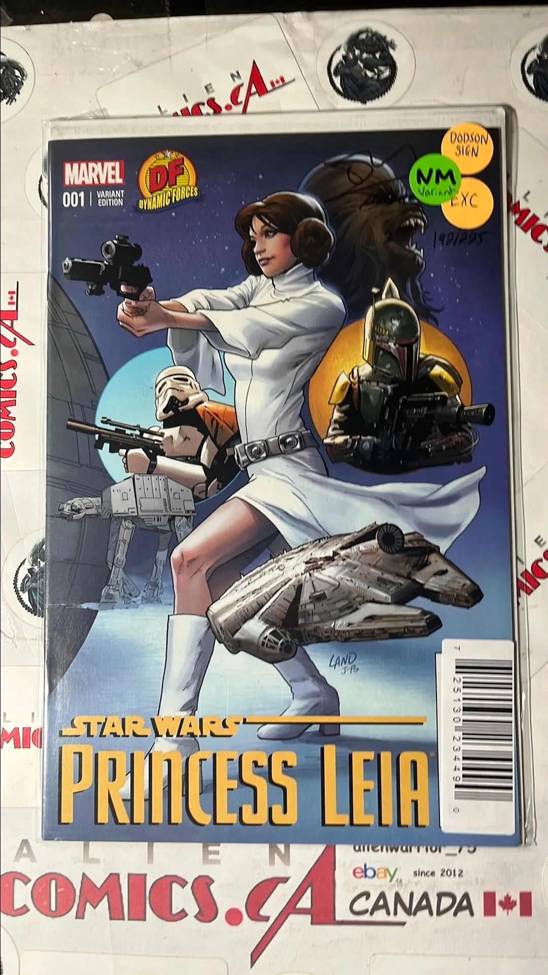 Princess Leia (#1L DF Terry and Rachel Dodson Signed 1 of 225 copies Variant NM)