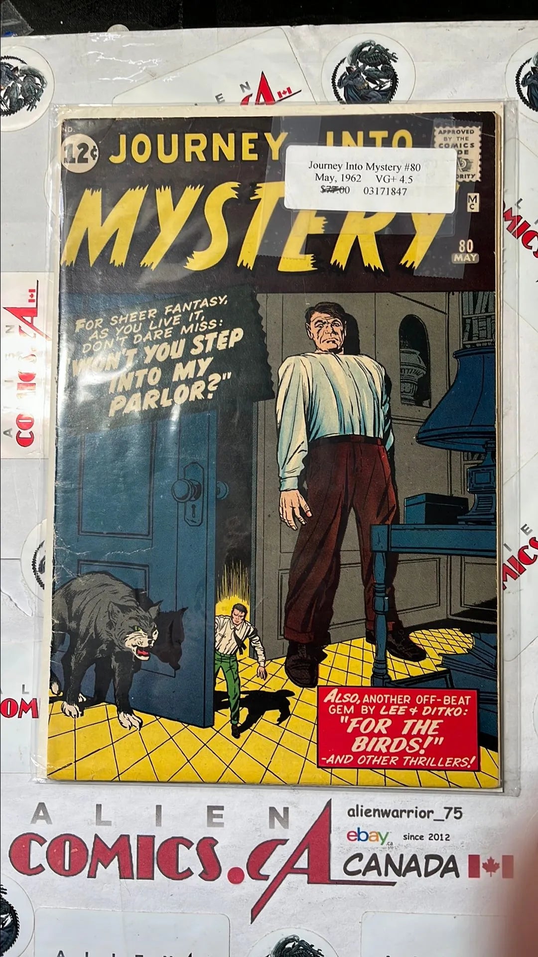 Journey into Mystery (#80 10¢ Cover Price Jack Kirby Cover Art Stan Lee Story Won't You Step Into My Parlor? VG+)(Journey into Mystery (#80 10¢ Cover Price Jack Kirby Cover Art Stan Lee Story Won't You Step Into My Parlor? VG+))