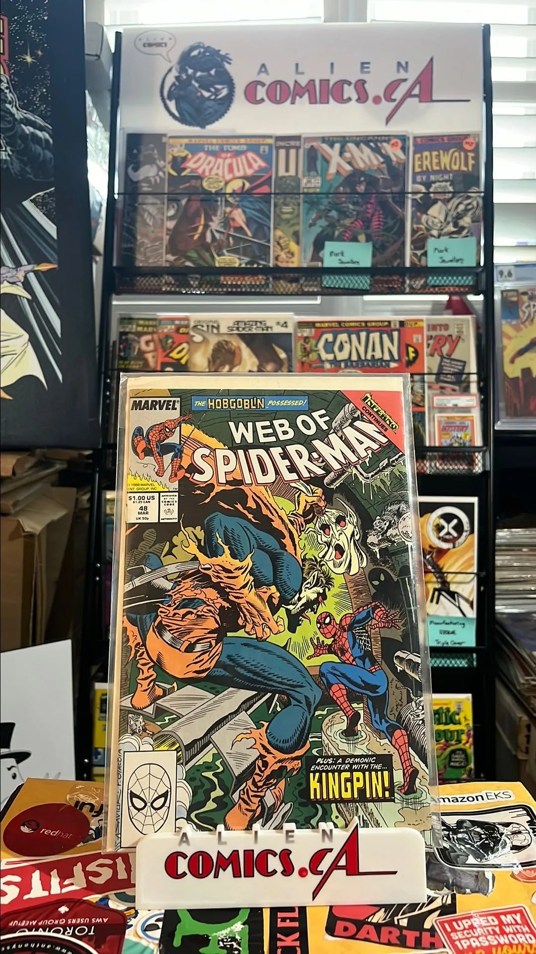 Web of Spider-man (#48 Direct Edition Inferno Crossover 1st app. Demogoblin FN/VF)