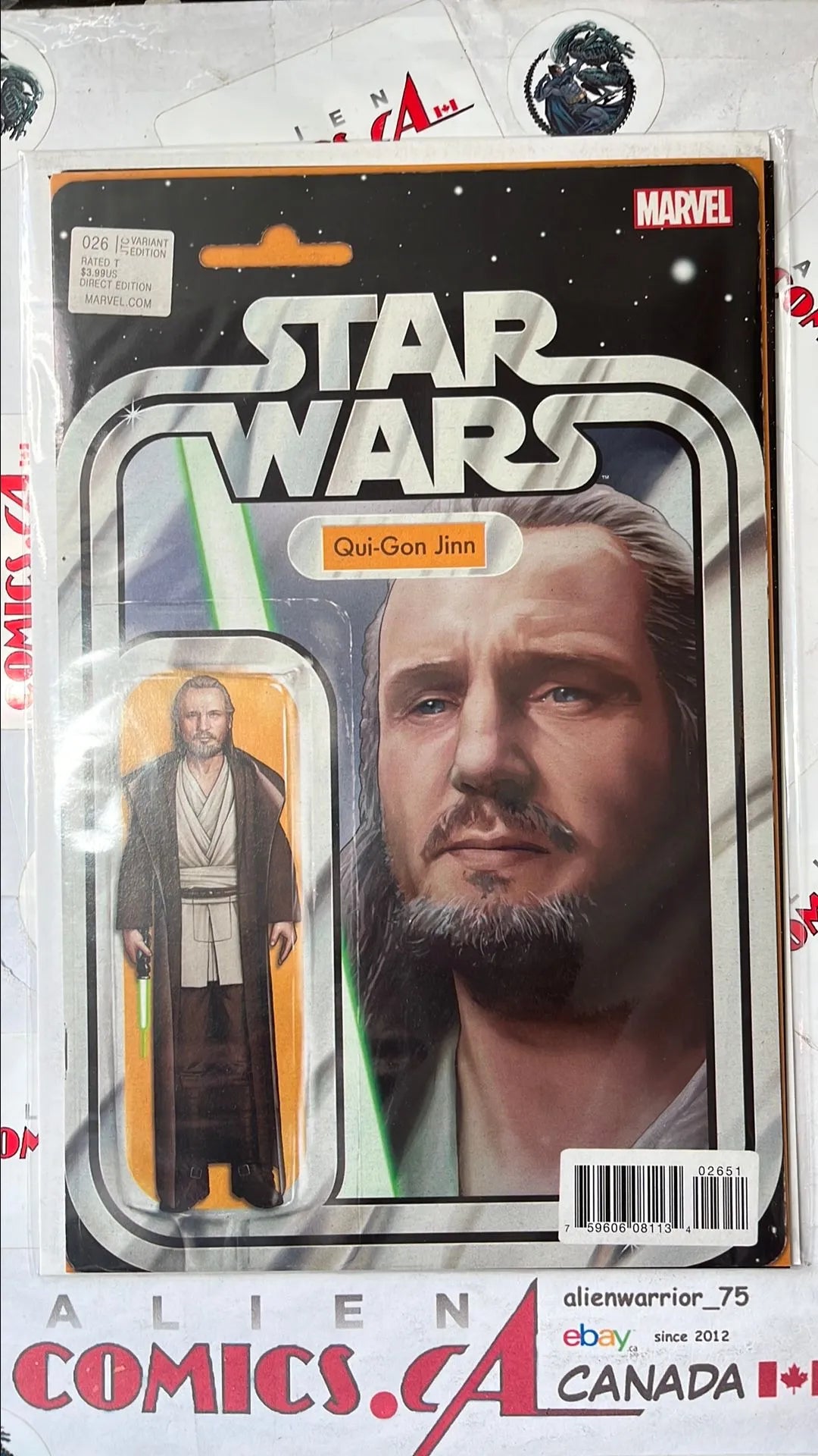 Star Wars (Action Figure Variant #26B Qui-Gon Jinn HTF NM)