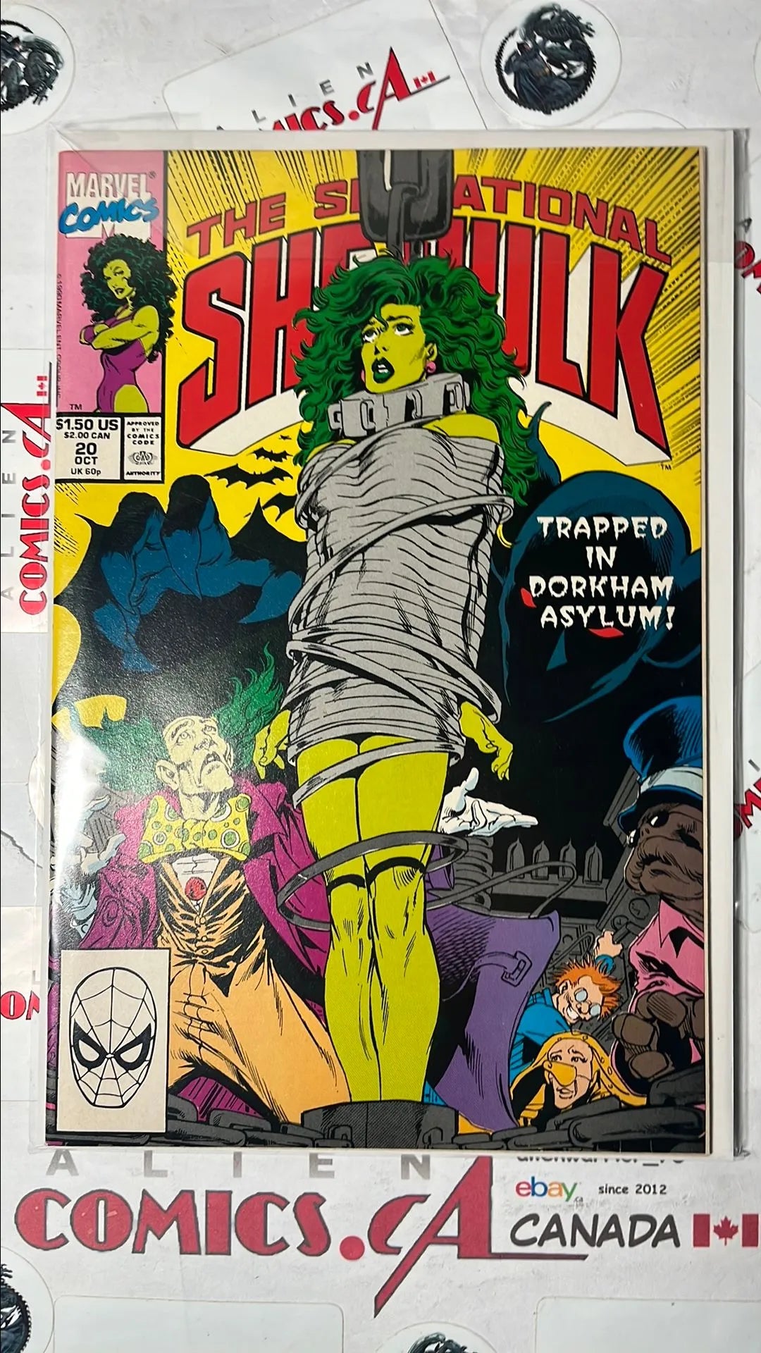 Sensational She-Hulk (#20 Marvel 1990 John Byrne Trapped In Dorkham Asylum! VF+)