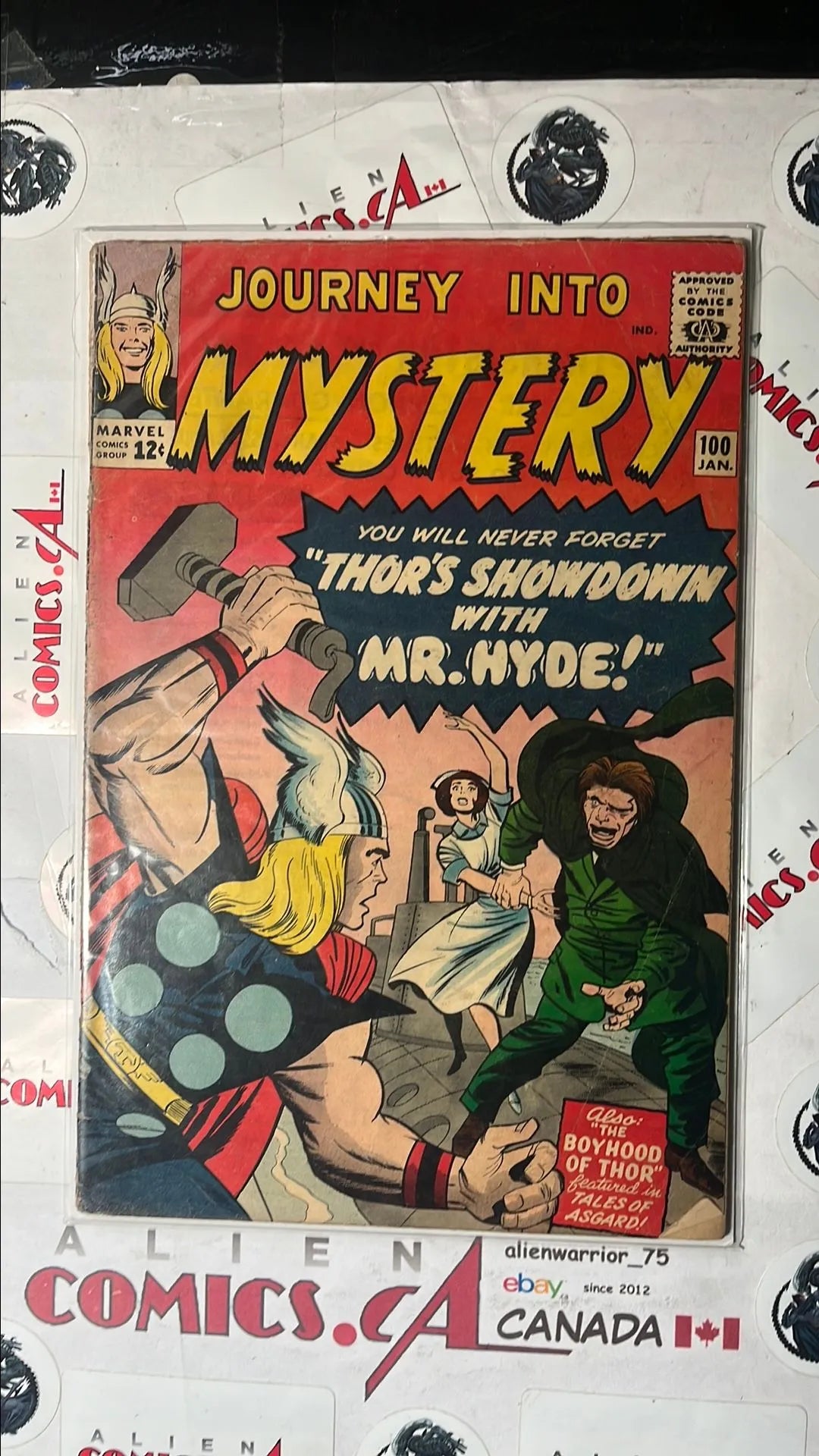 Journey into Mystery (#100 With The Mighty Thor Mr. Hyde app. 1st app. Loki and Thor as Kids VG+)
