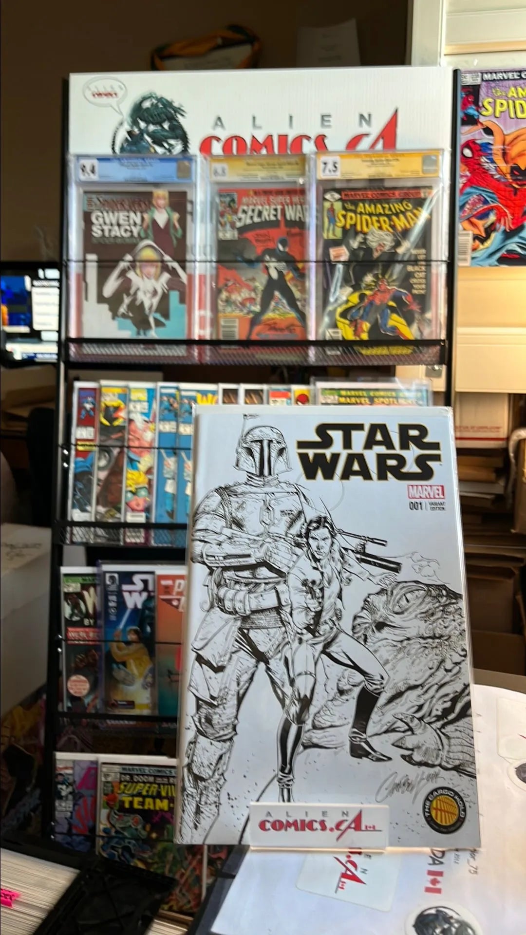 Star Wars (#1S Marvel 2015 Cargo Hold Boba Fett Sketch Variant NM)
