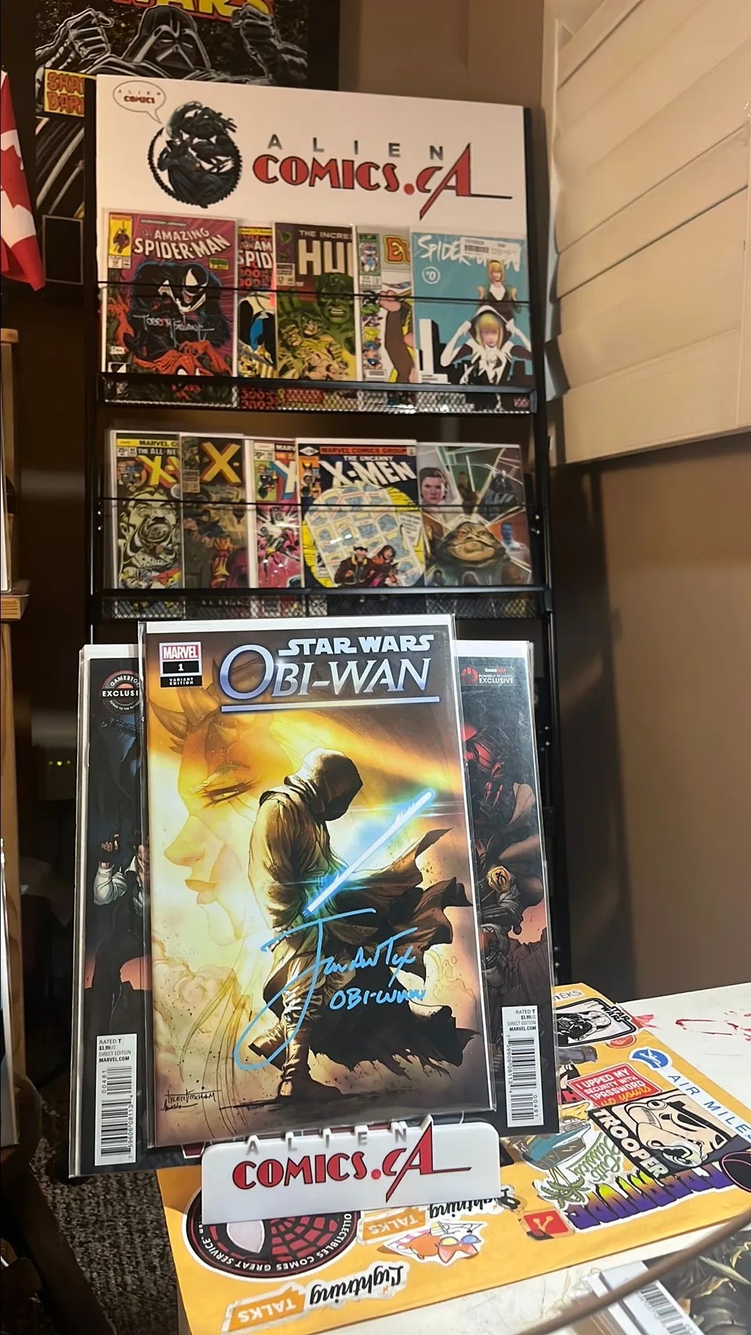 Obi-Wan Kenobi (#1K Tyler Kirkham WhatNot Exclusives Variant Signed by James Arnold Taylor voice actor Obi-Wan Kenobi w/COA NM)