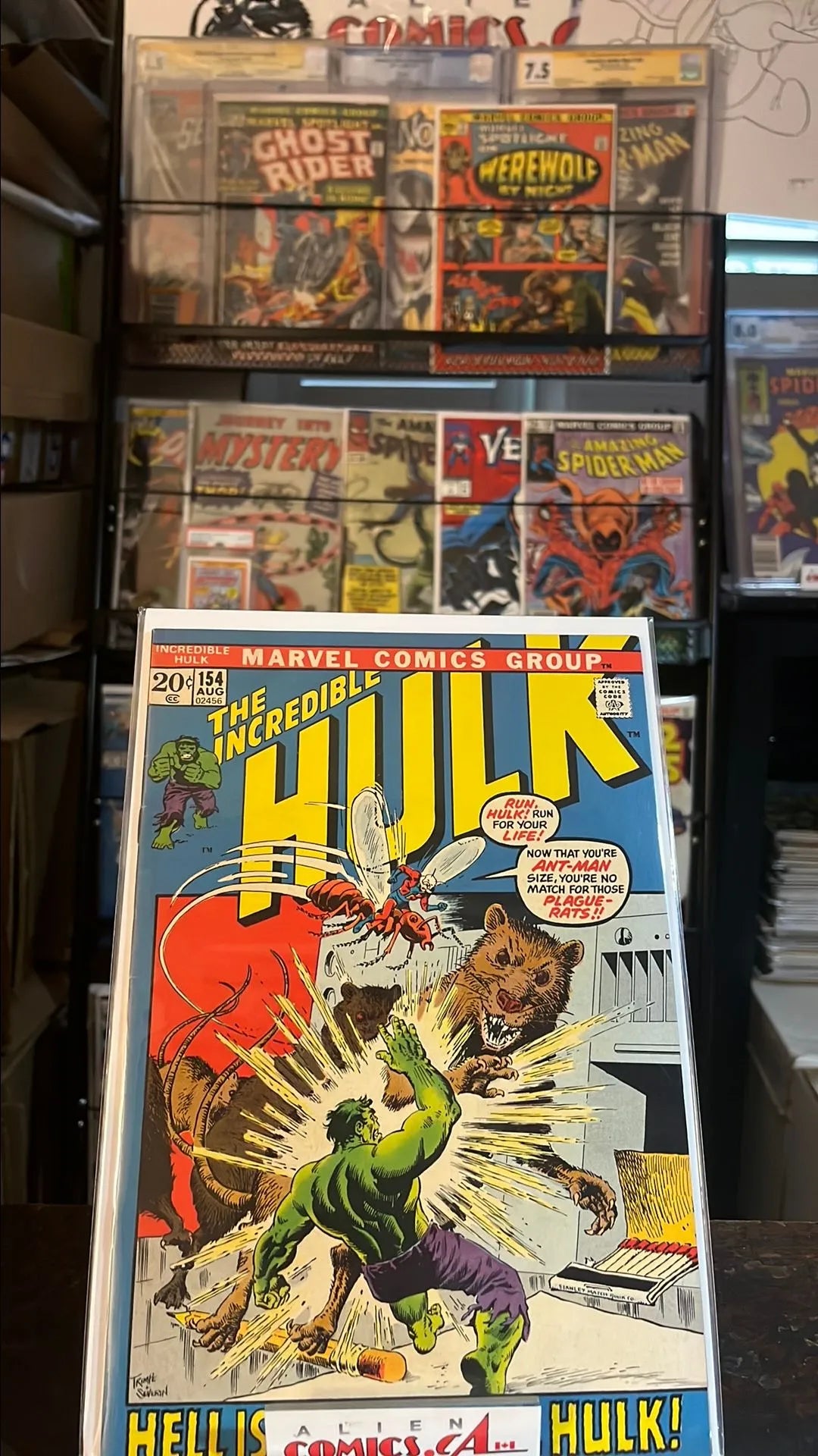 Incredible Hulk (#154 Herb Trimpe 20¢ Cover Art Hell is a Very Small Hulk! FN)
