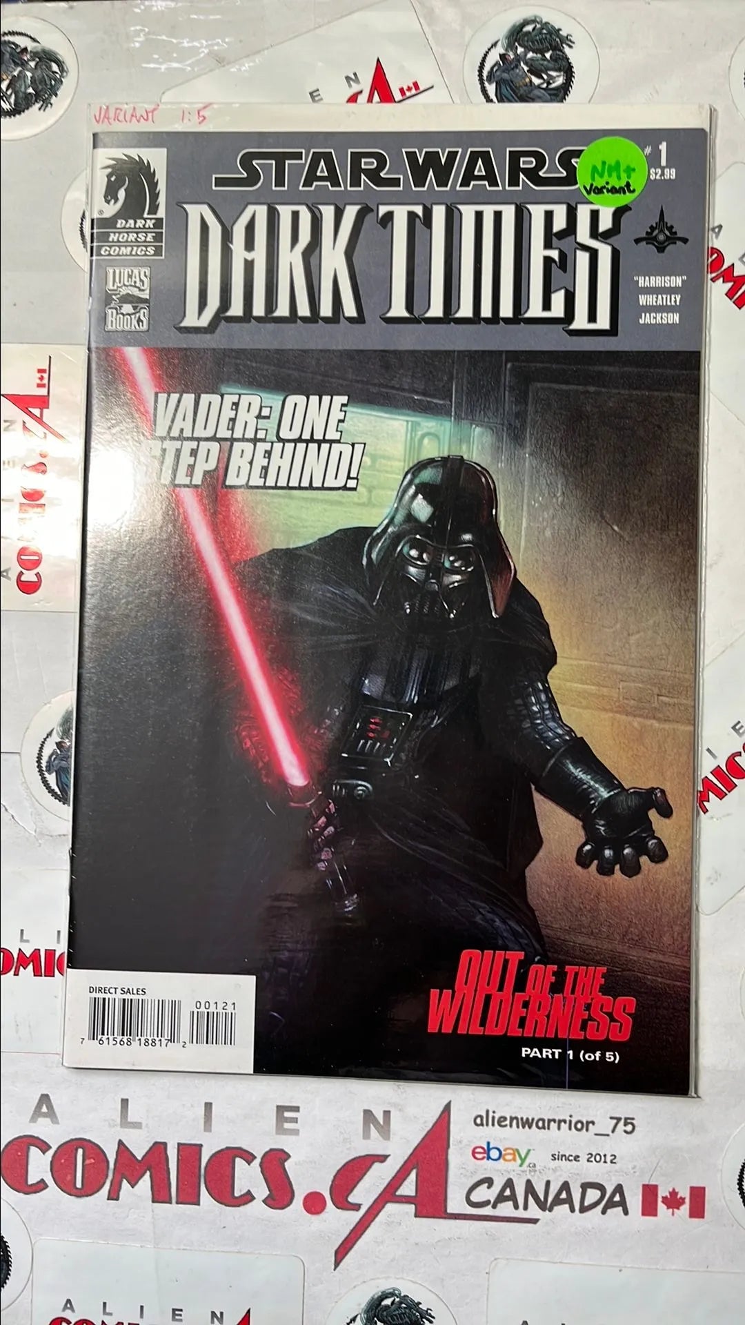 Dark Times (#18B Dark Horse 2011 Out of the Wilderness 1 Vader-One Step Behind Darth Vader Variant NM)