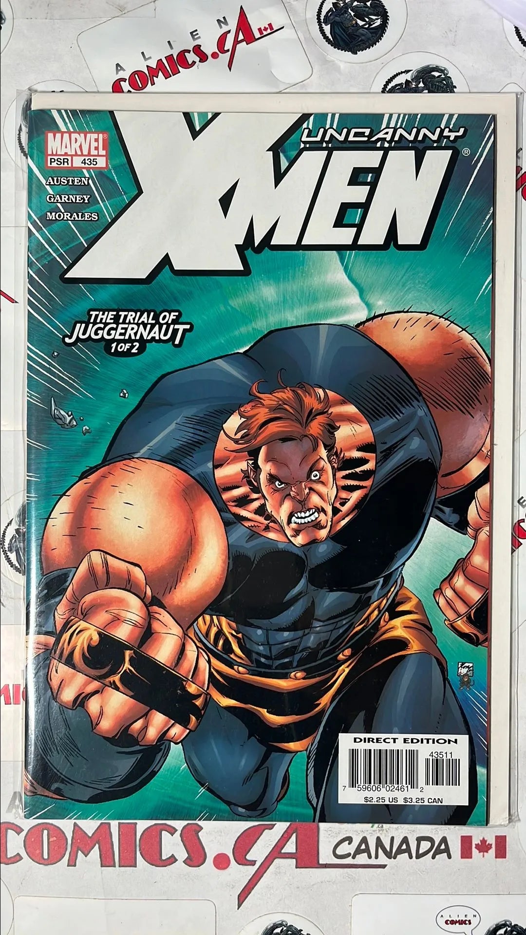 Uncanny X-men (#435 Marvel 2003 Direct Edition The Trial of Juggernaut Part 1 NM)