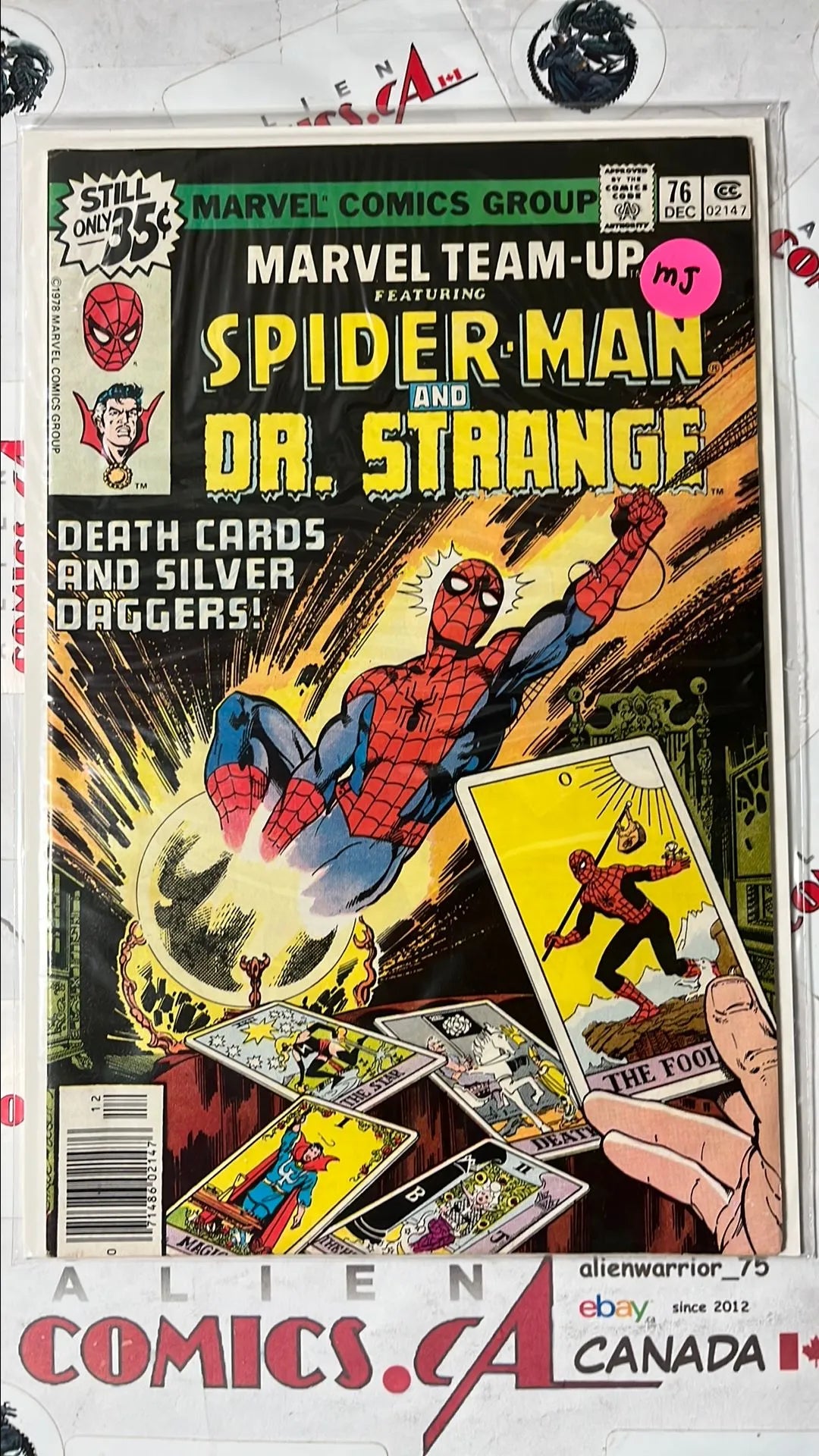 Marvel Team-up (#76 Spider-man & Dr. Strange Newsstand Edition Mark Jewelers Insert VF)