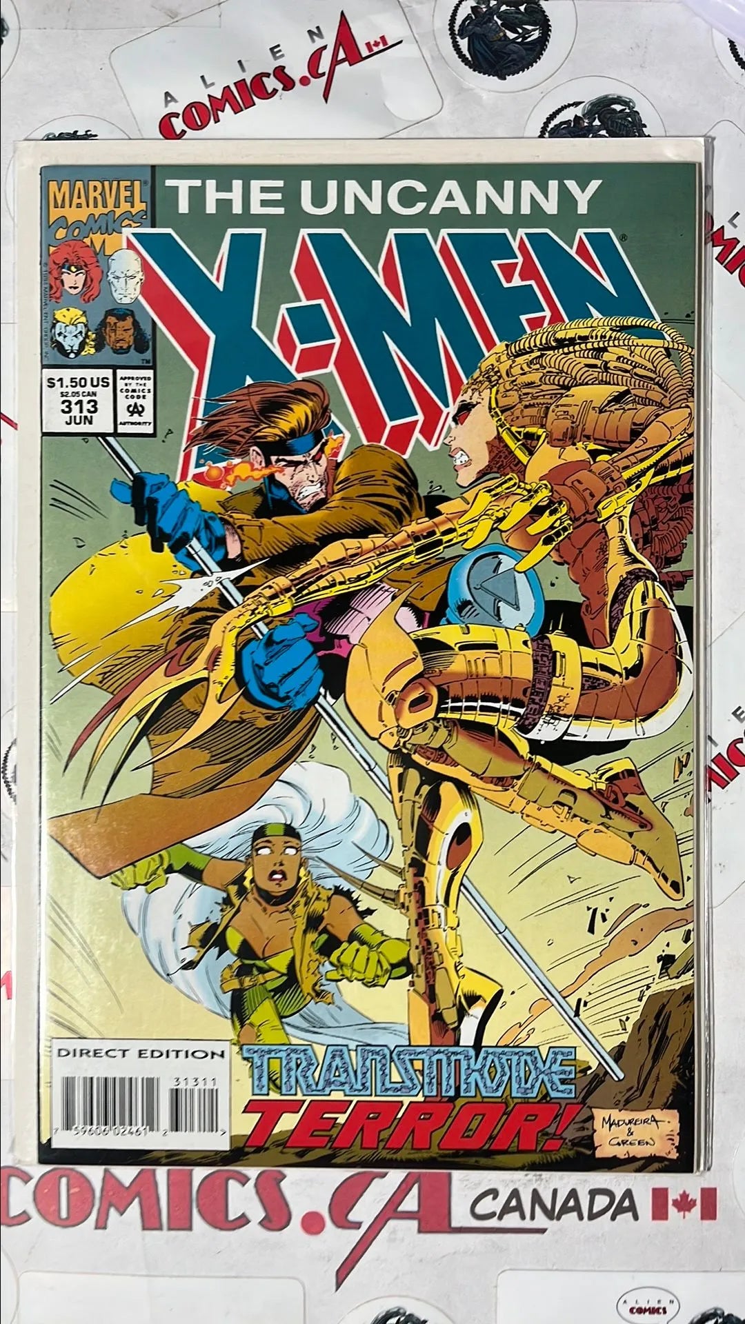 Uncanny X-men (#313 Marvel 1994 Direct Edition Gambit & Storm NM)