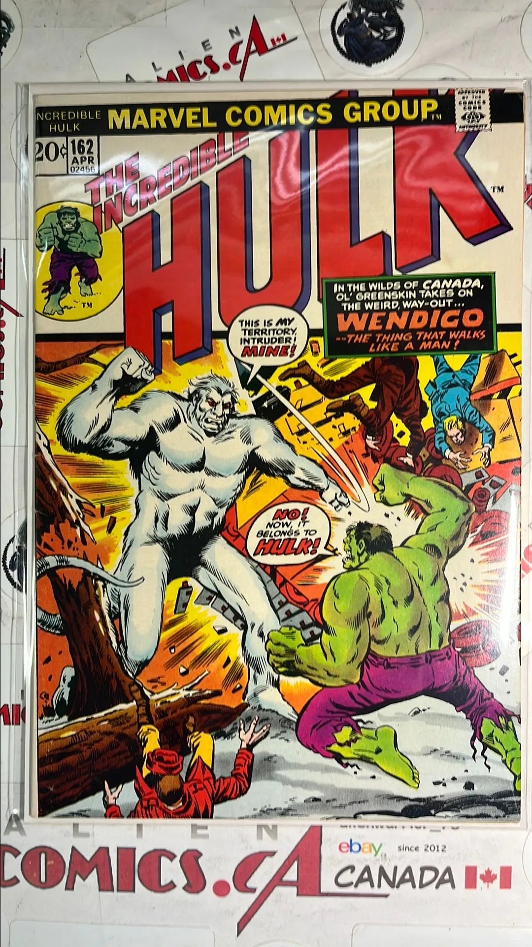 Incredible Hulk (#162 Herb Trimpe 20¢ Cover Art 1st app. Wendigo VF-)