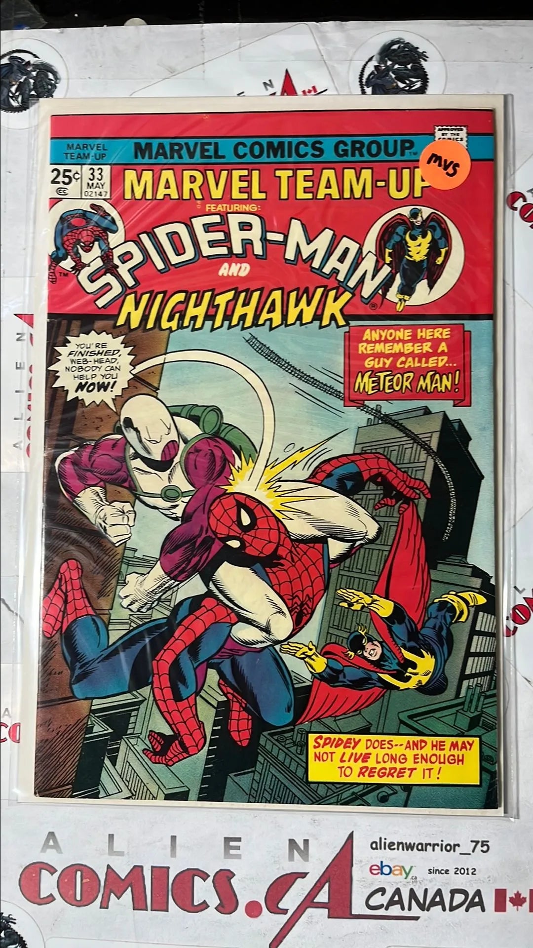 Marvel Team-up (#33 Spider-man & Nighthawk Newsstand Edition w/ MVS 84 Dr. Doom VF)