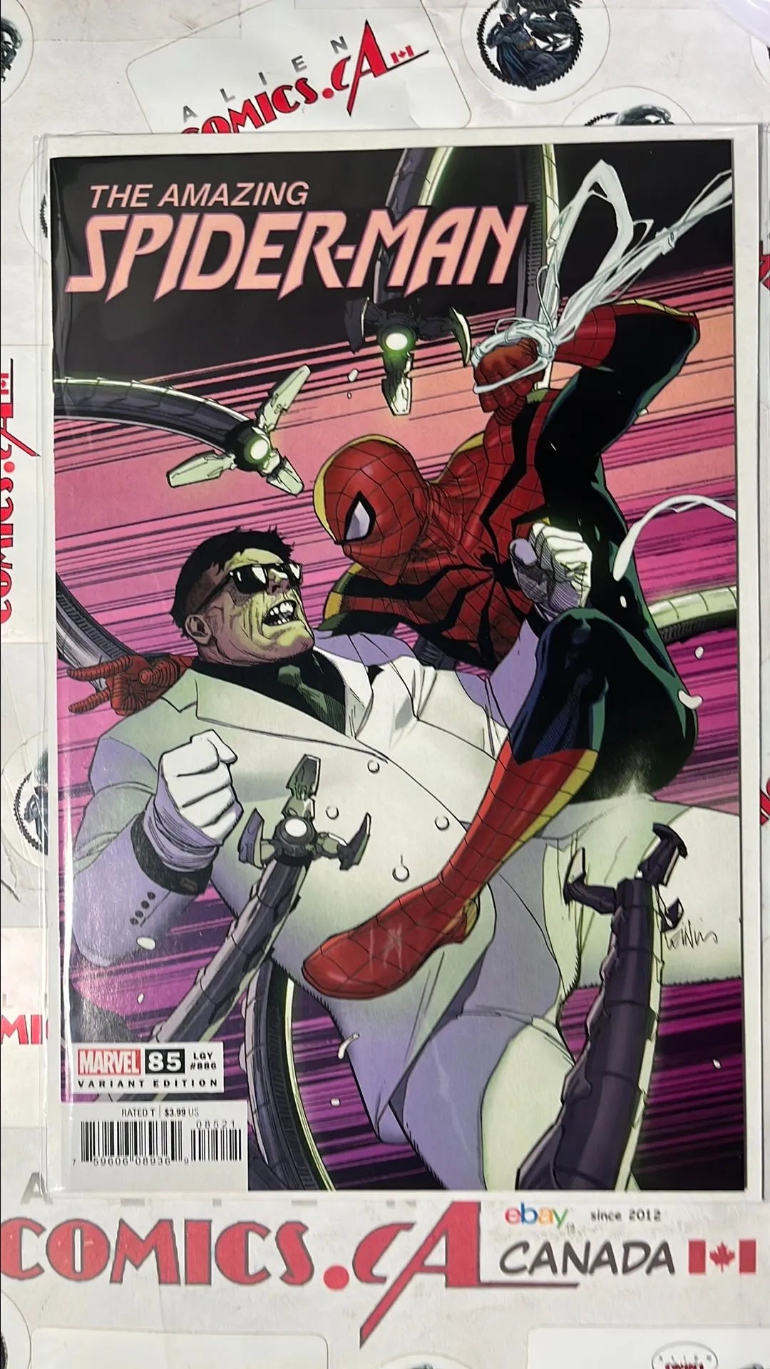Amazing Spider-man (#85 LGY886 Marvel 2022 Leinil Francis Yu 1:25 Variant Doc Ock vs. Spidey NM)