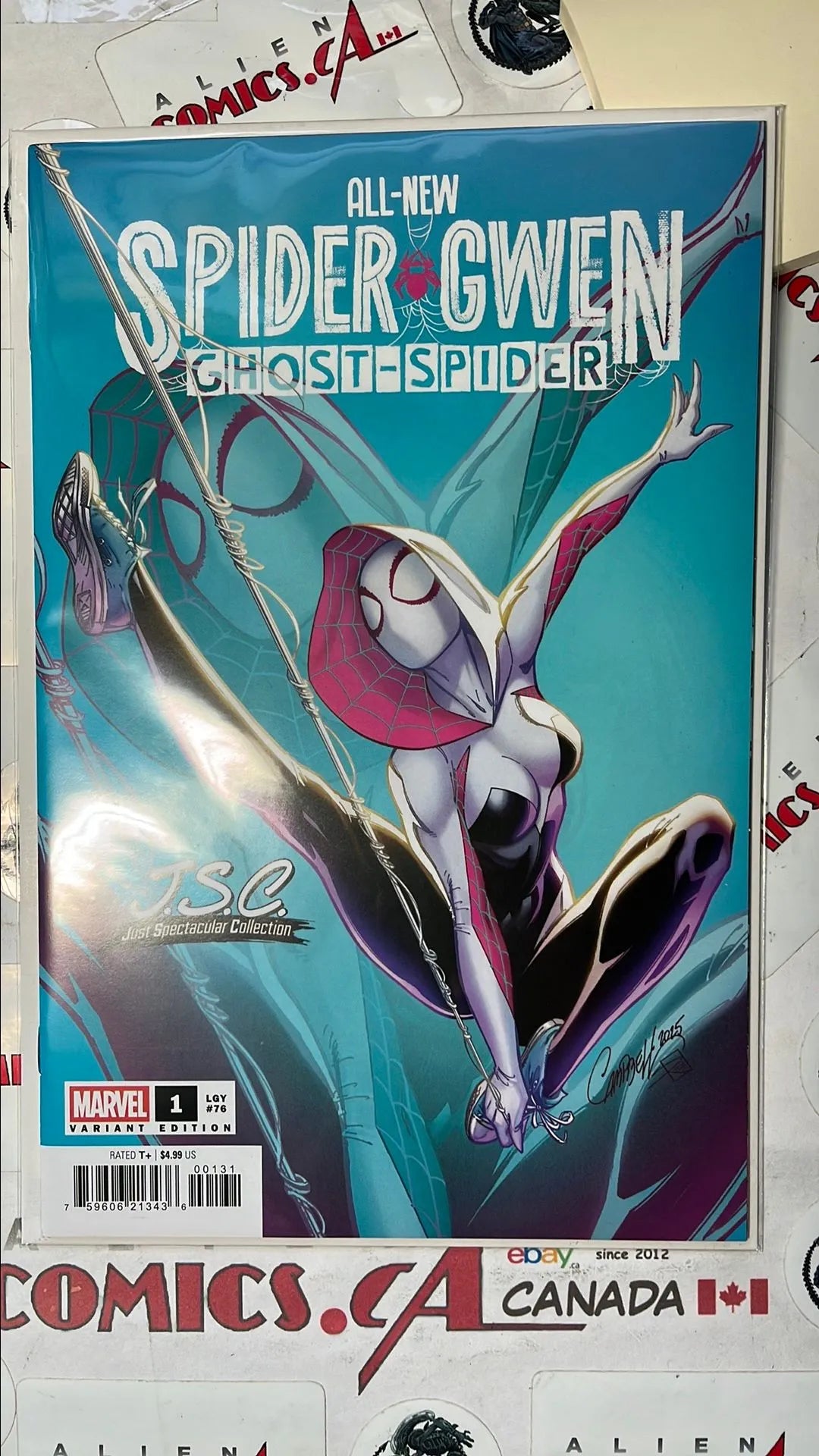 All-New Spider-Gwen: Ghost Spider (#1 Marvel 2025 LGY76 J. Scott Campbell JSC Variant 1st app. Ghost-Spider Suit 1st app. Tantrum NM)