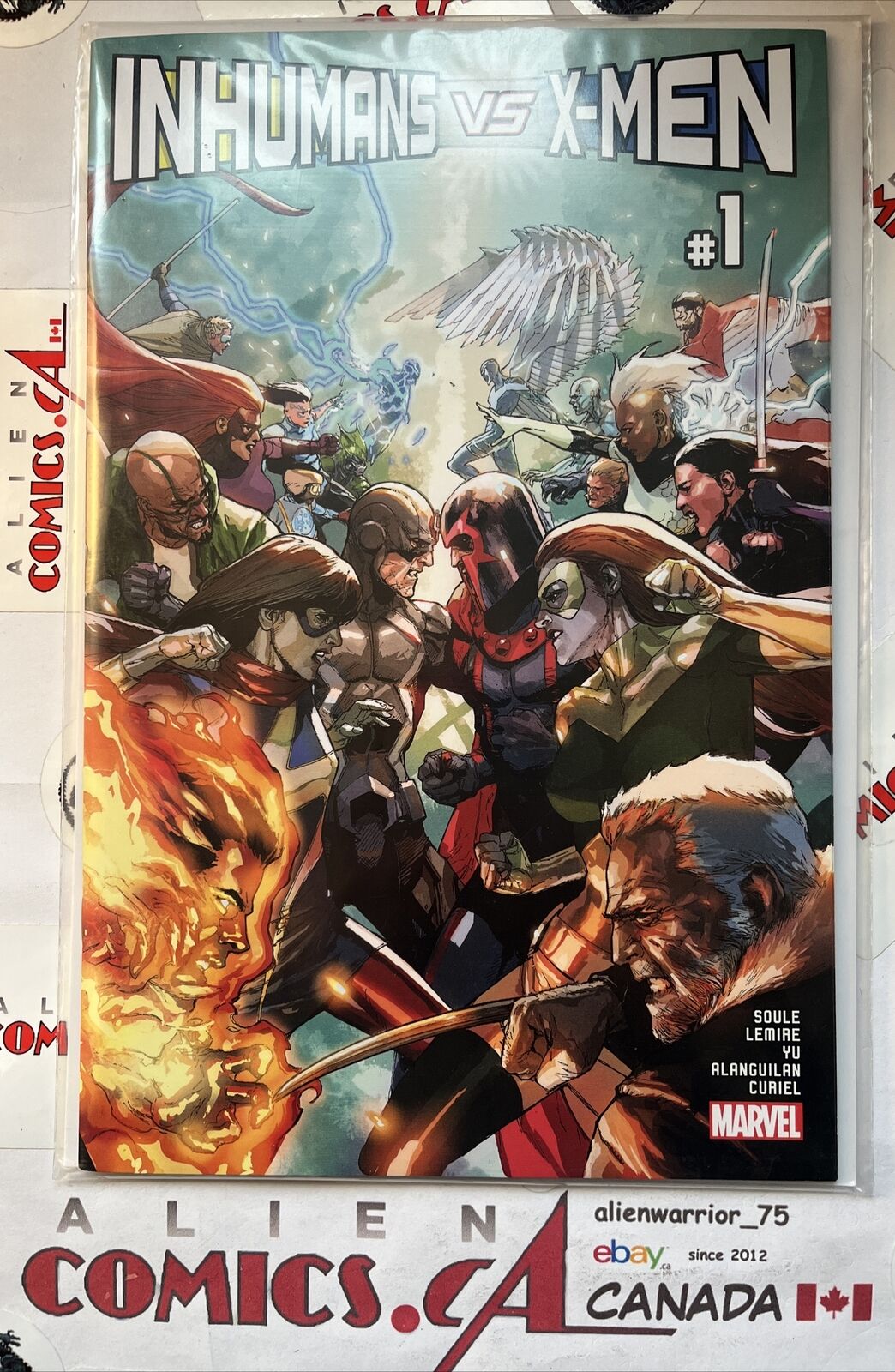 INHUMANS vs. X-MEN 1 Marvel Comics 2017 DOUBLE COVER Rare HIGH GRADE