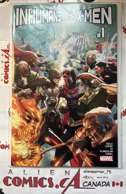 INHUMANS vs. X-MEN 1 Marvel Comics 2017 DOUBLE COVER Rare HIGH GRADE