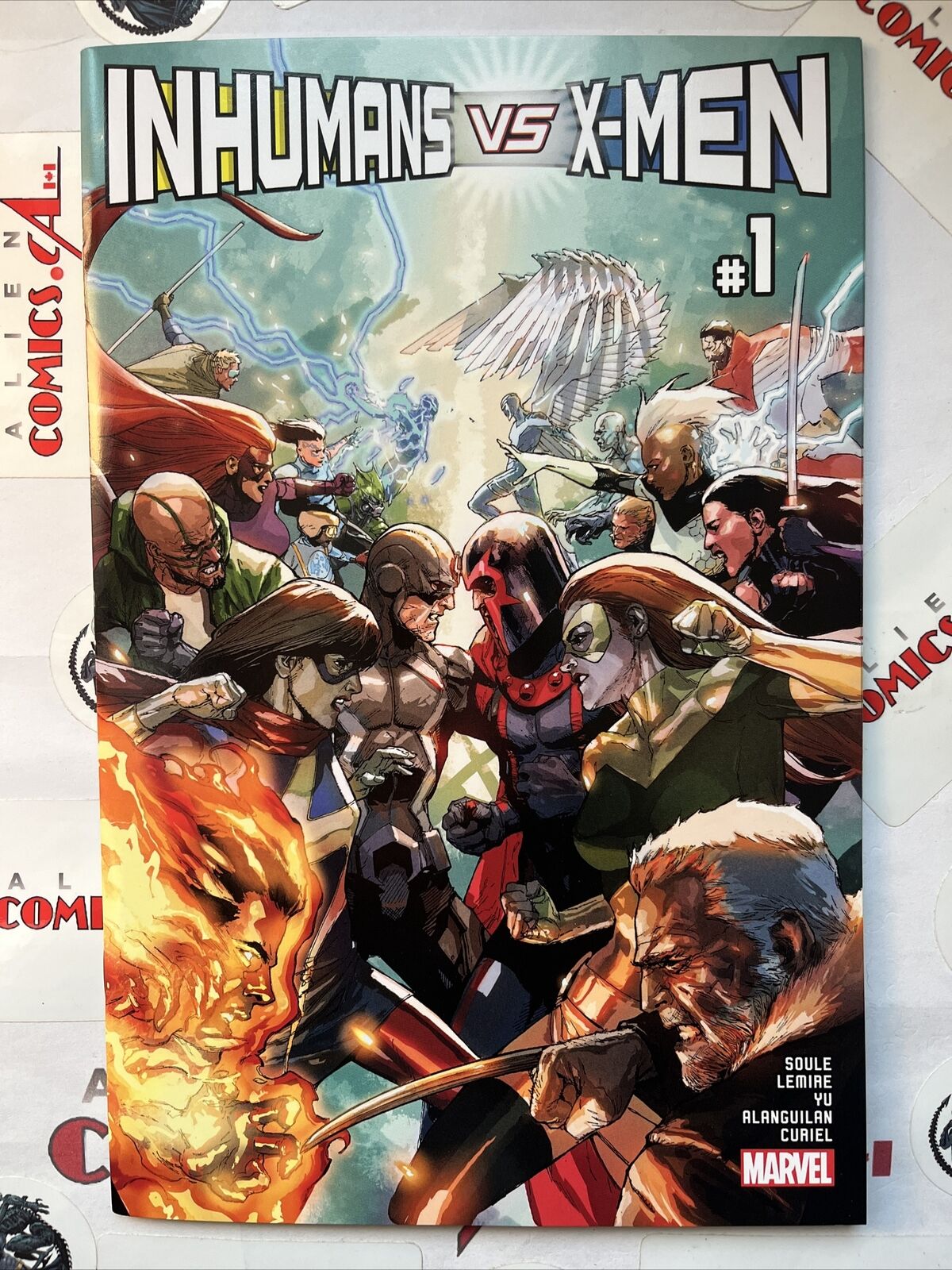 INHUMANS vs. X-MEN 1 Marvel Comics 2017 DOUBLE COVER Rare HIGH GRADE