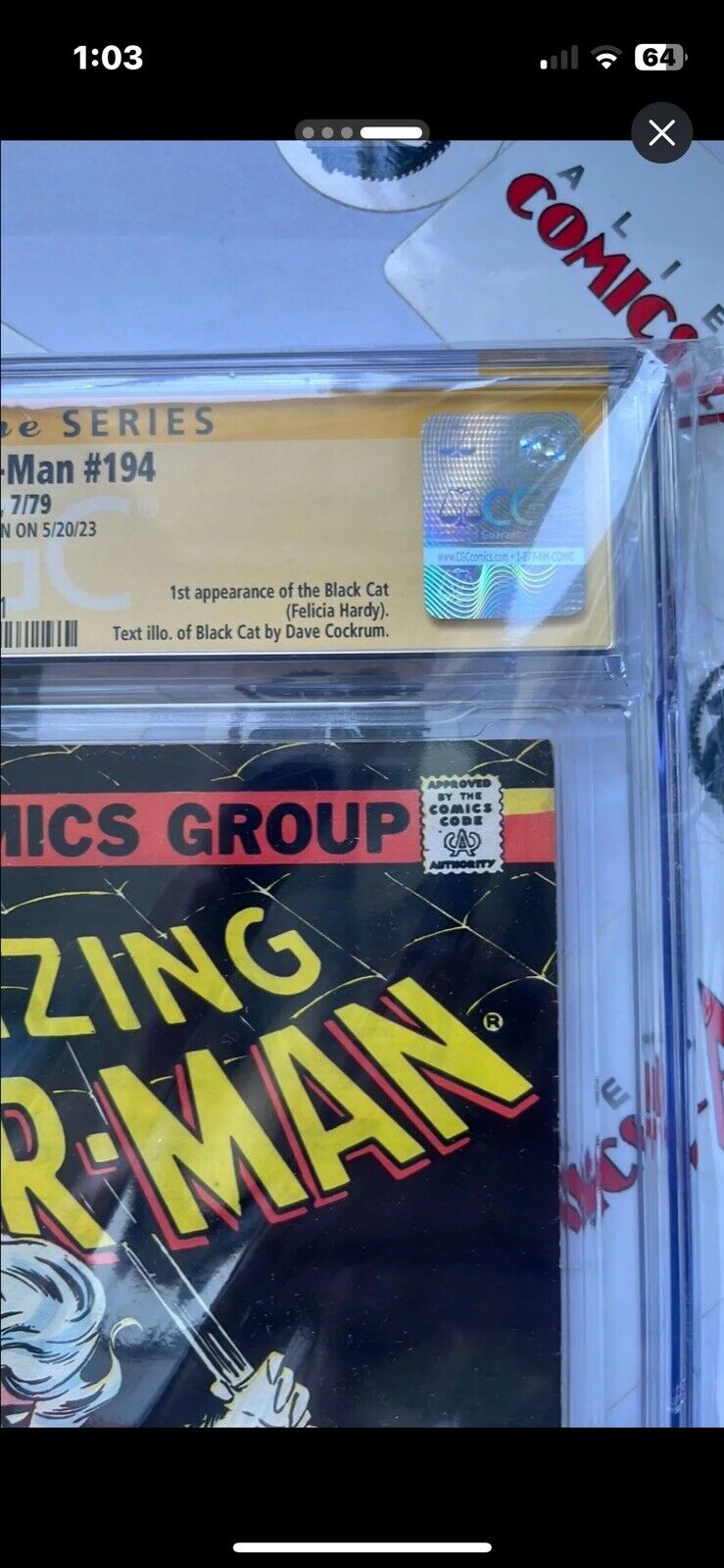 AMAZING SPIDER-MAN 194 Mfg. Yellow Bar ERROR CGC 7.5 SS Signed Marv Wolfman RARE